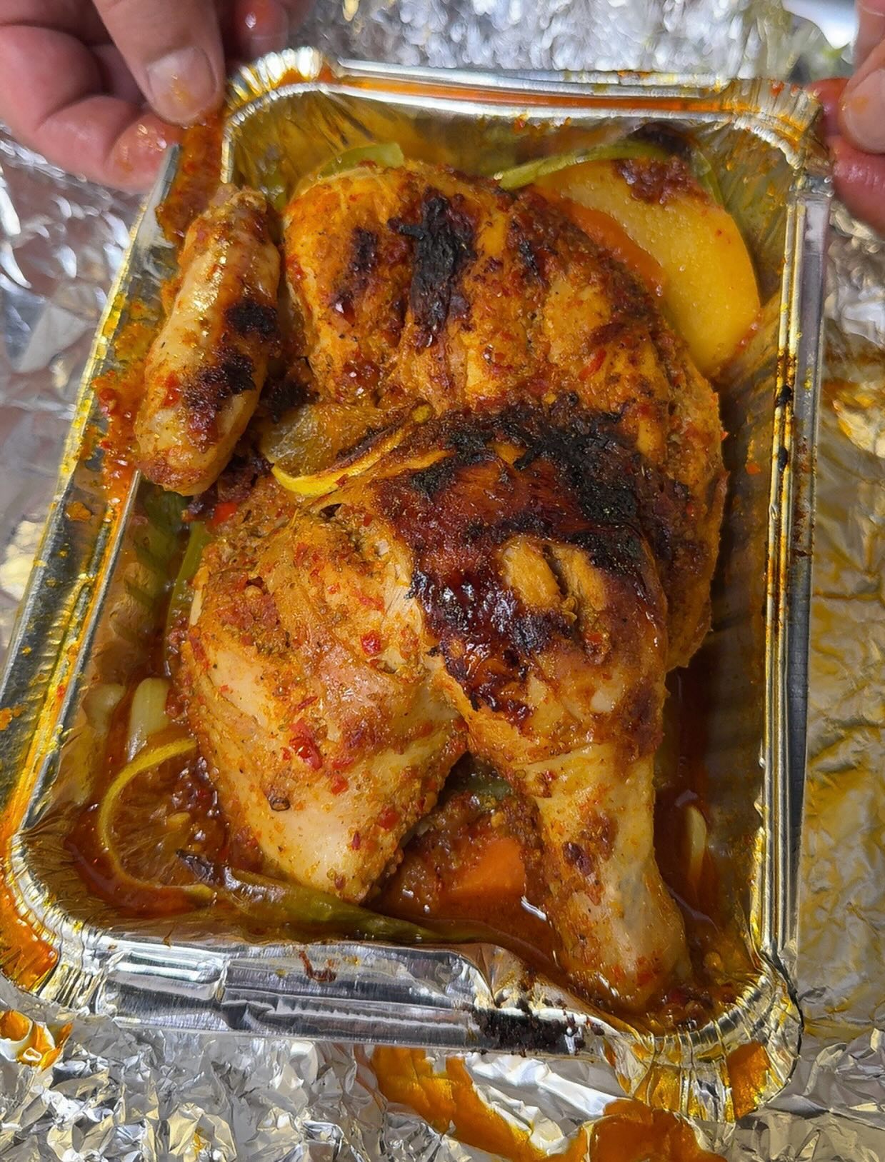 Marinated Chicken Buried in Coals