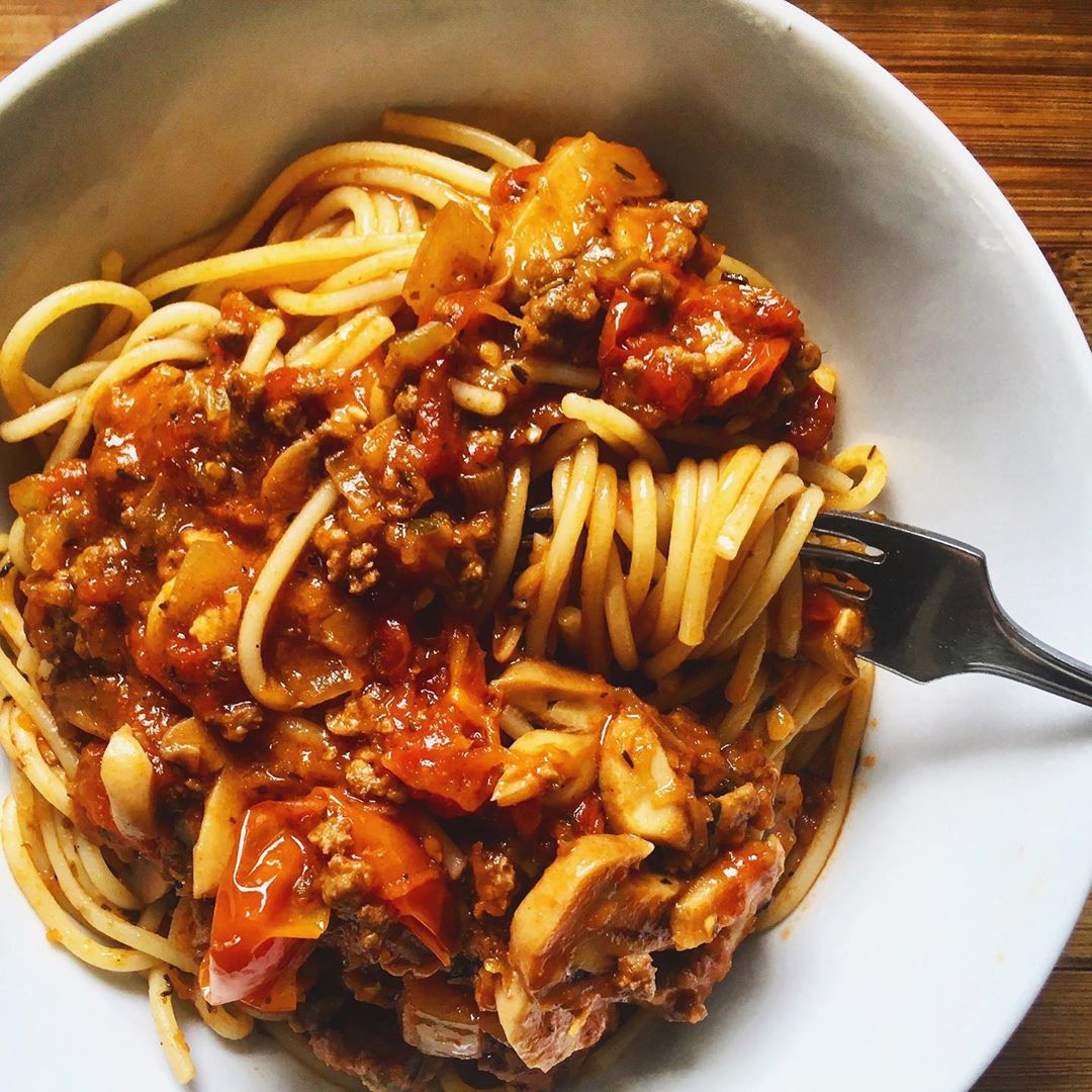 Traditional Bolognese Sauce with Ground Beef and Vegetables