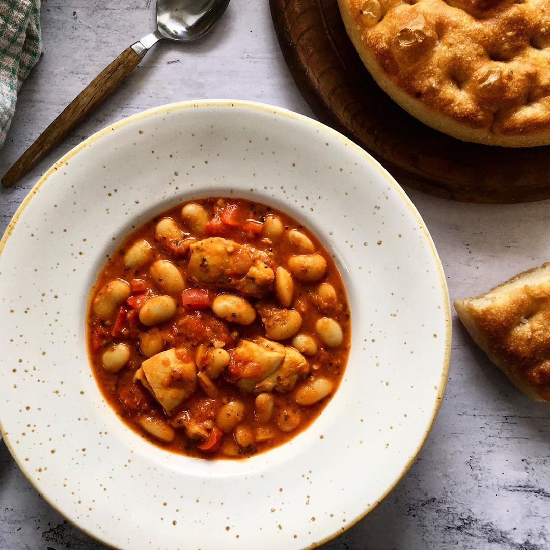 Spicy Nduja Chicken and White Bean Stew