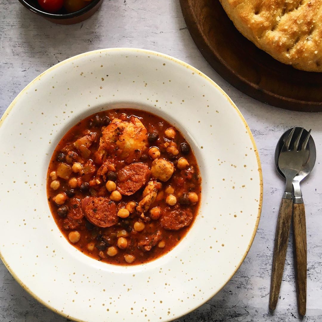Chicken Chickpea and Chorizo Stew