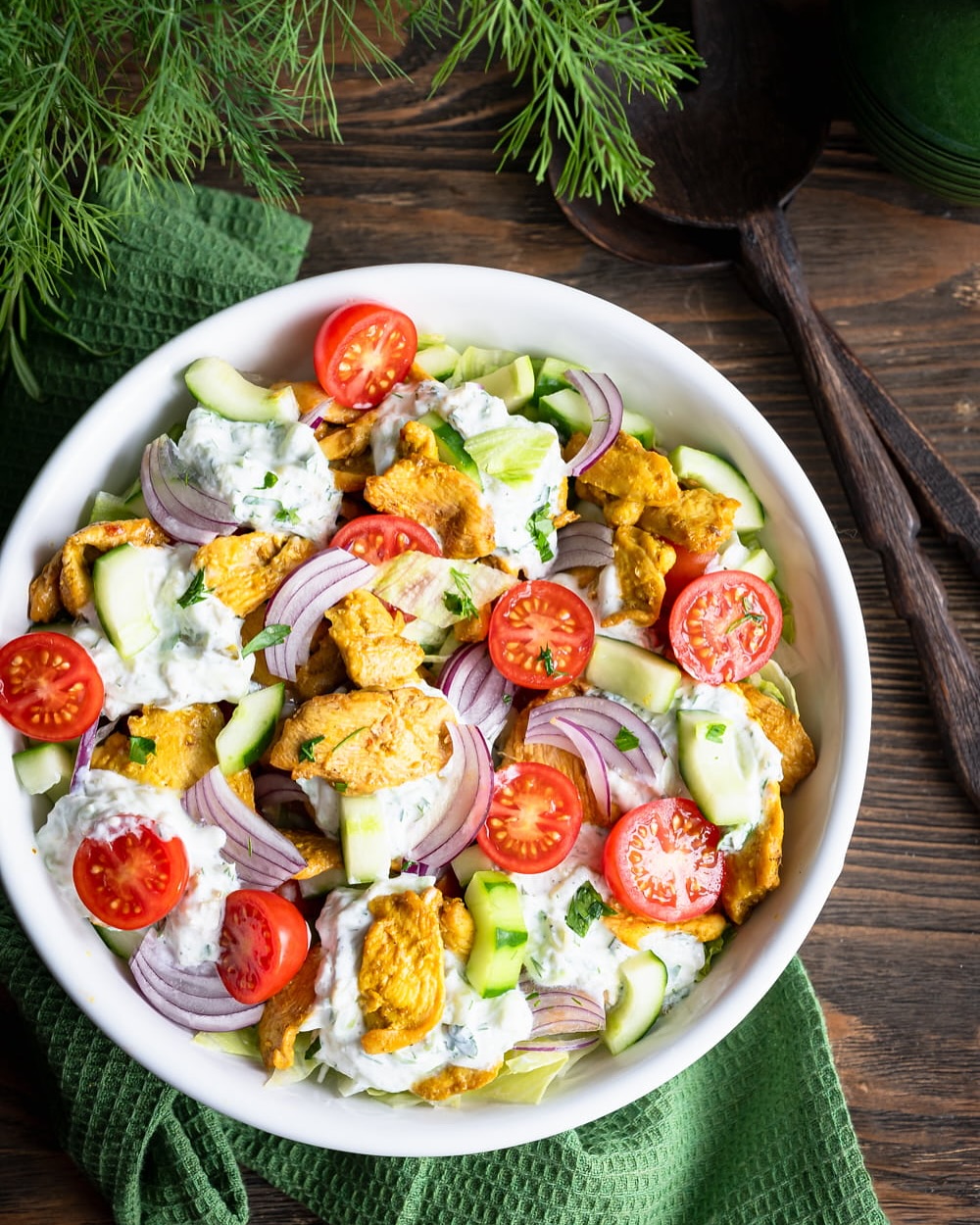 Chicken Salad with Tzatziki Sauce