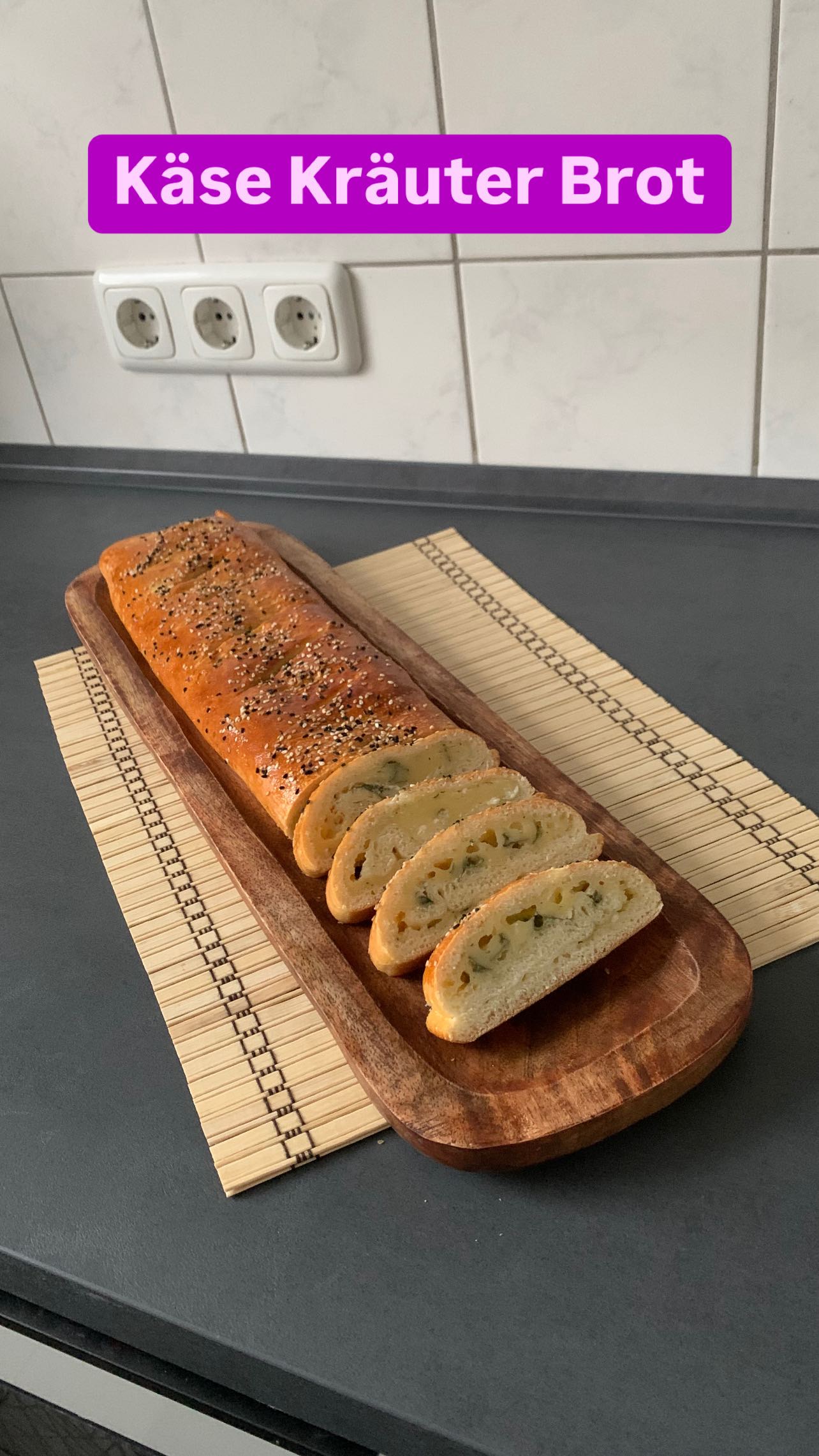 Herb Cheese Baguette with Pizza Dough