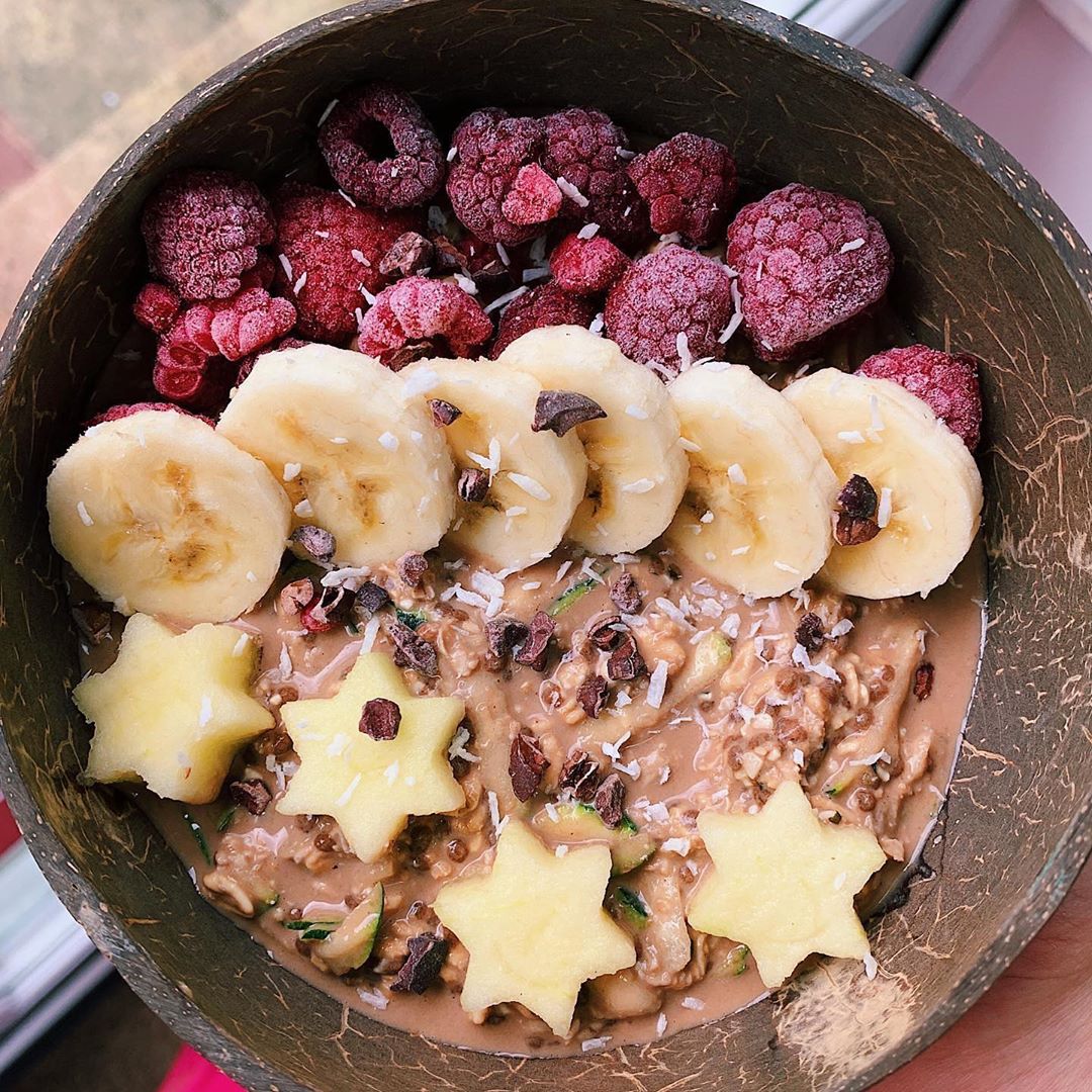 Overnight Mocha Zroats with Zucchini and Protein