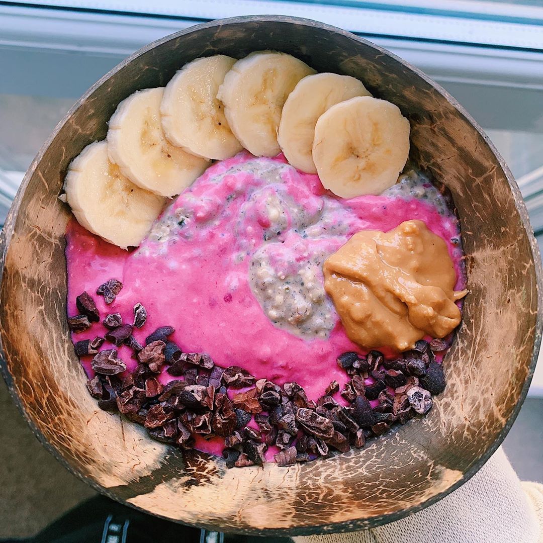 Raspberry Coconut Yoghurt with Chia Seed Pudding