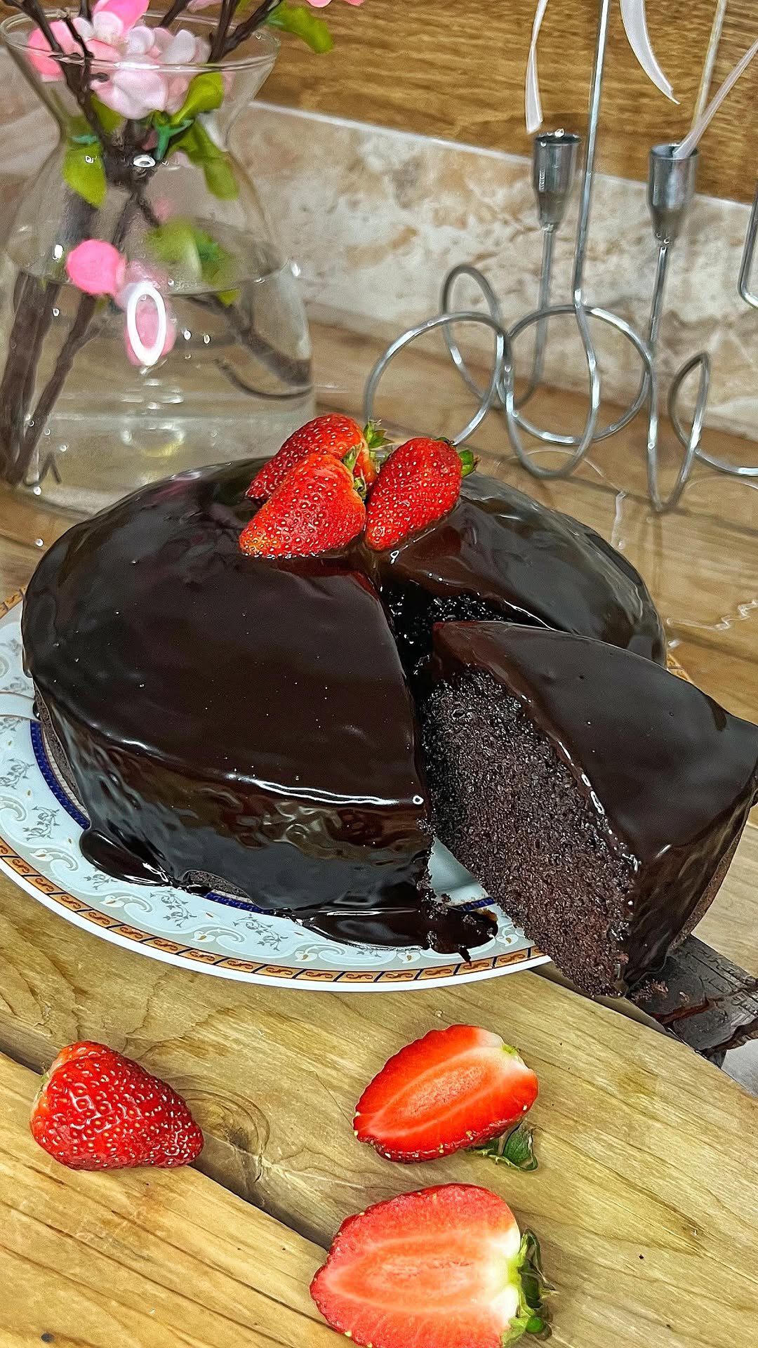 Chocolate Birthday Cake with Ganache