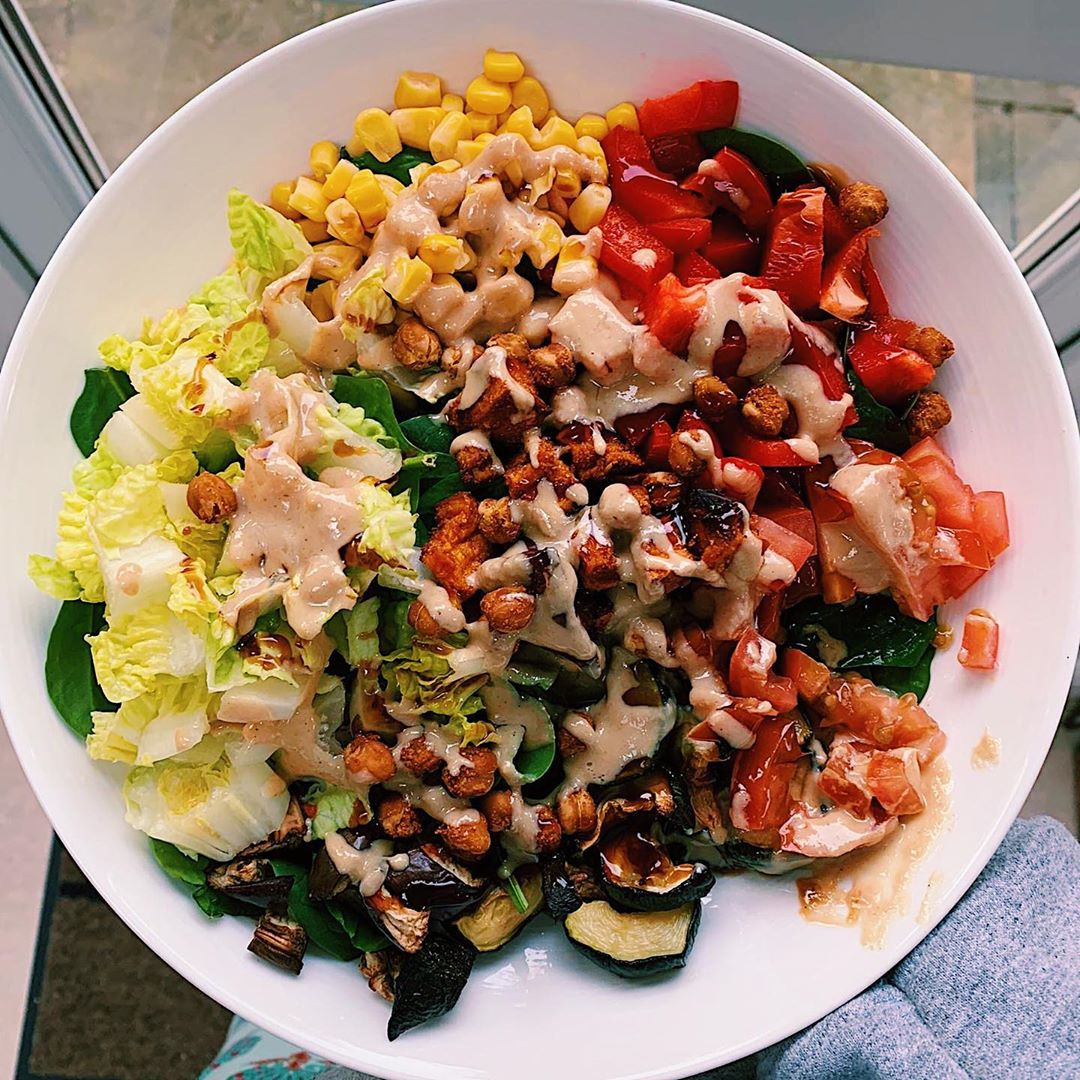 Roasted Vegetable Rainbow Salad