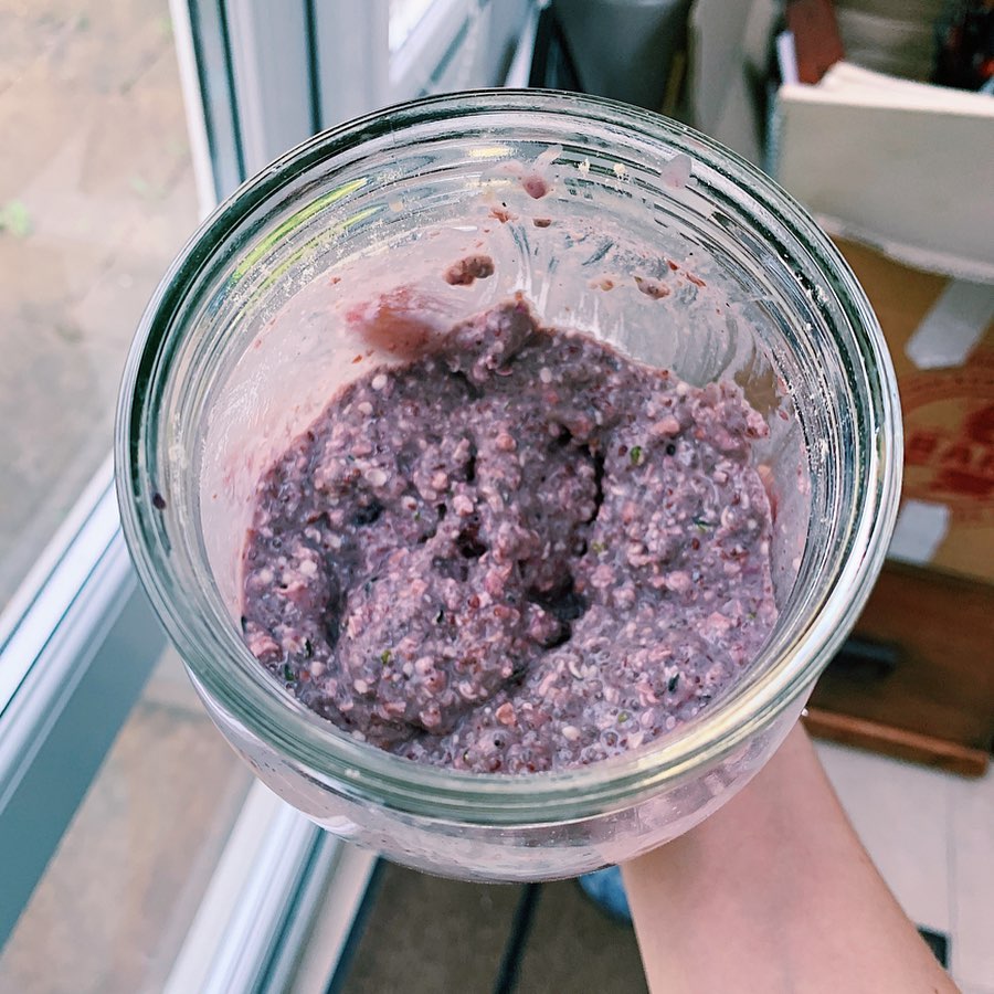 Berry Chia Seed-Overnight Oats Bowl