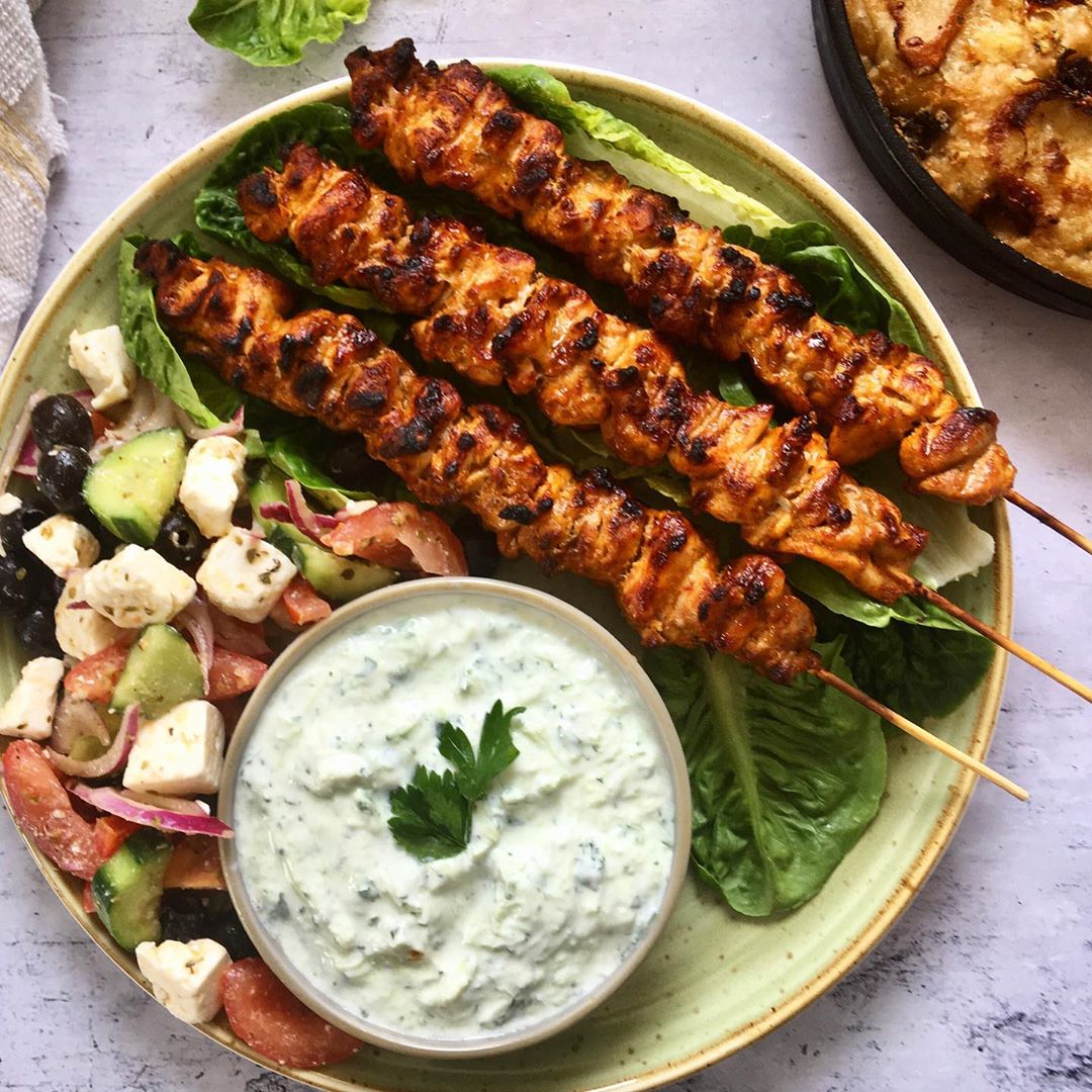 Chicken Souvlaki with Lemon and Oregano Marinade