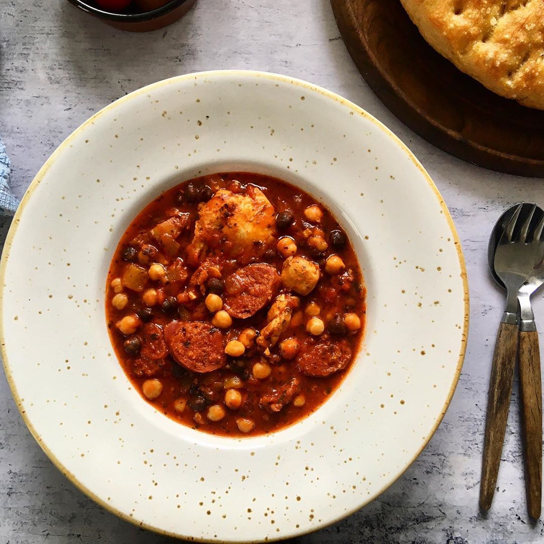 Chicken Chickpea and Chorizo Stew