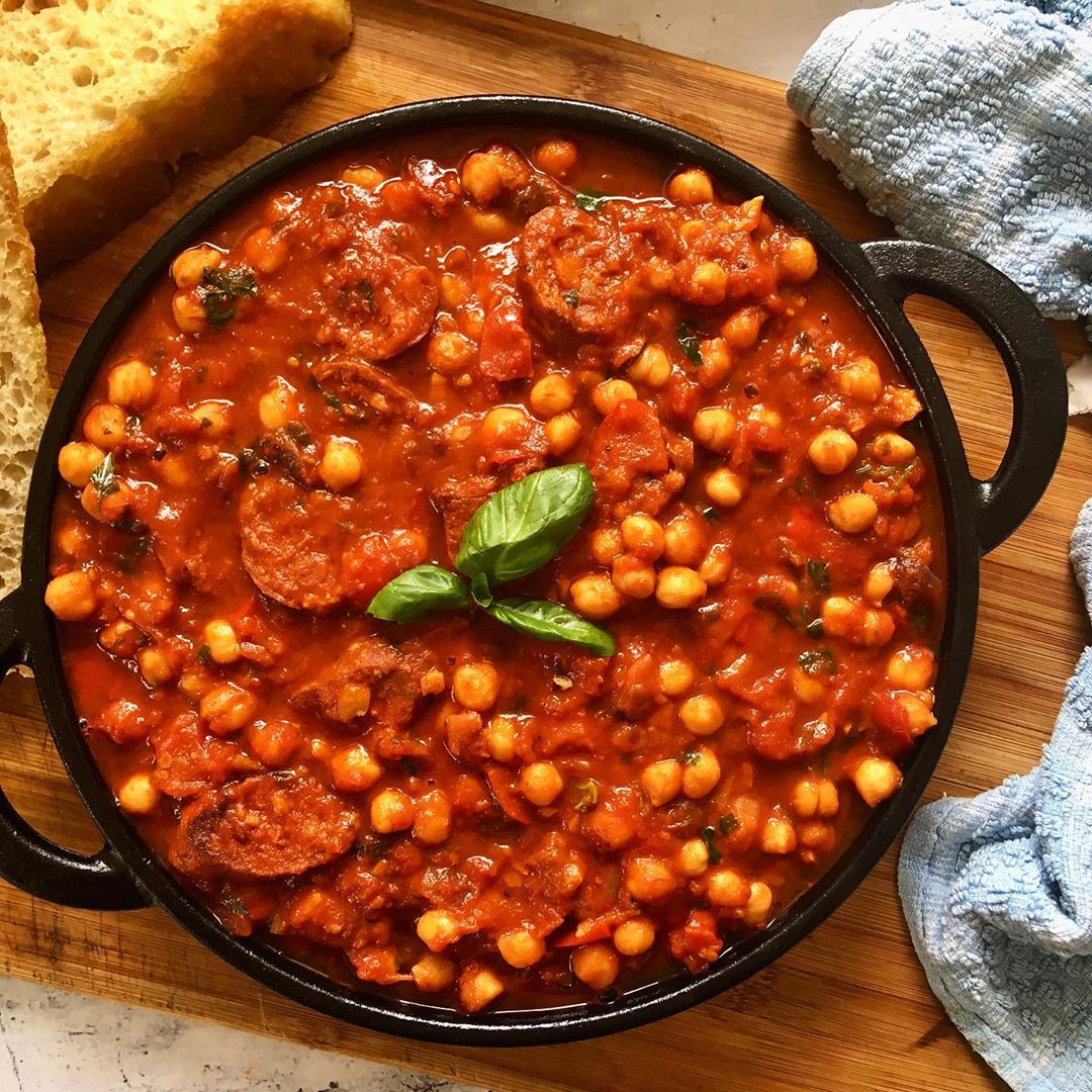 Chickpea and Chorizo Stew with Nduja