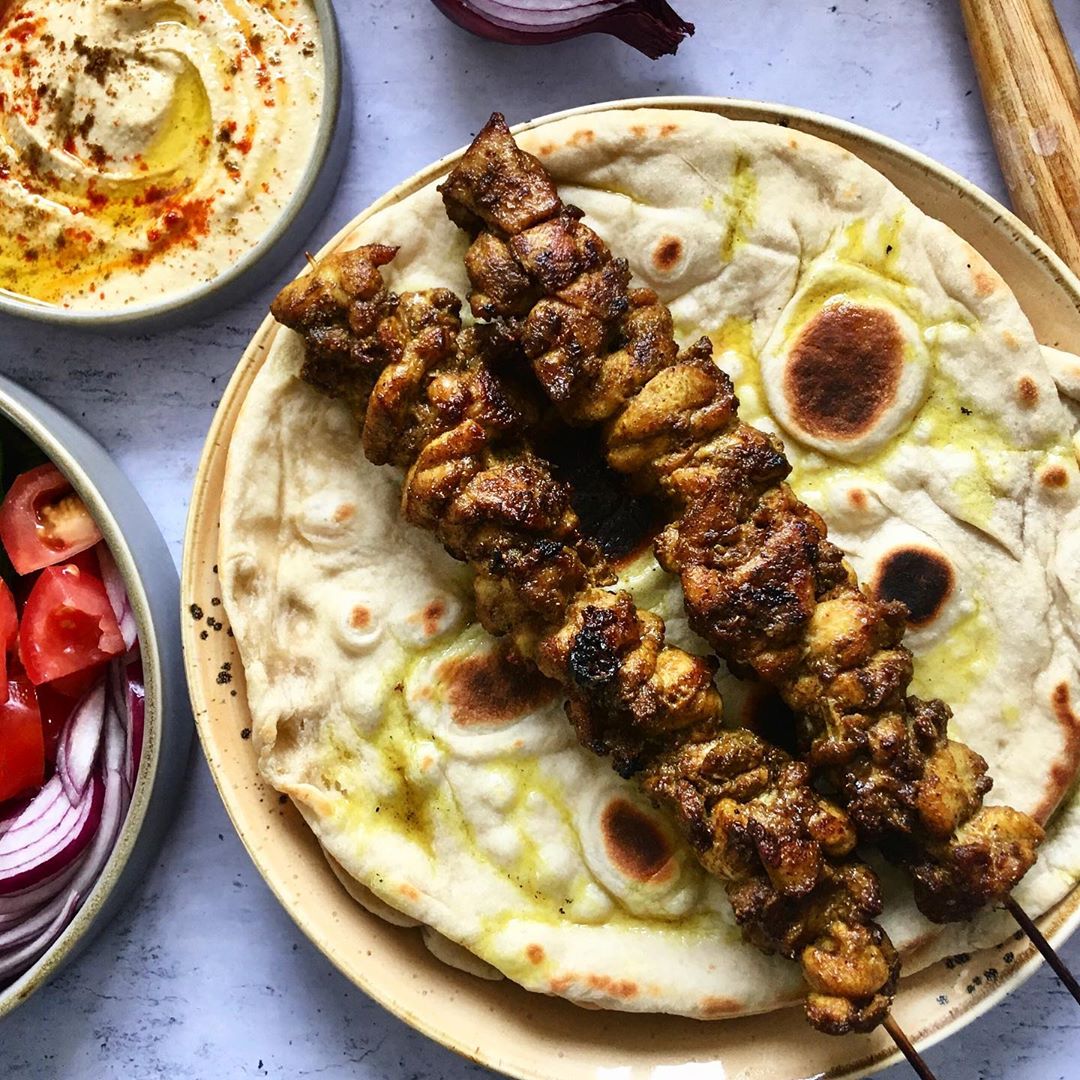 Hummus Chicken Shawarma Kebabs