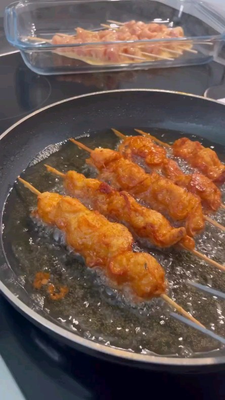 Crispy Fried Chicken Skewers