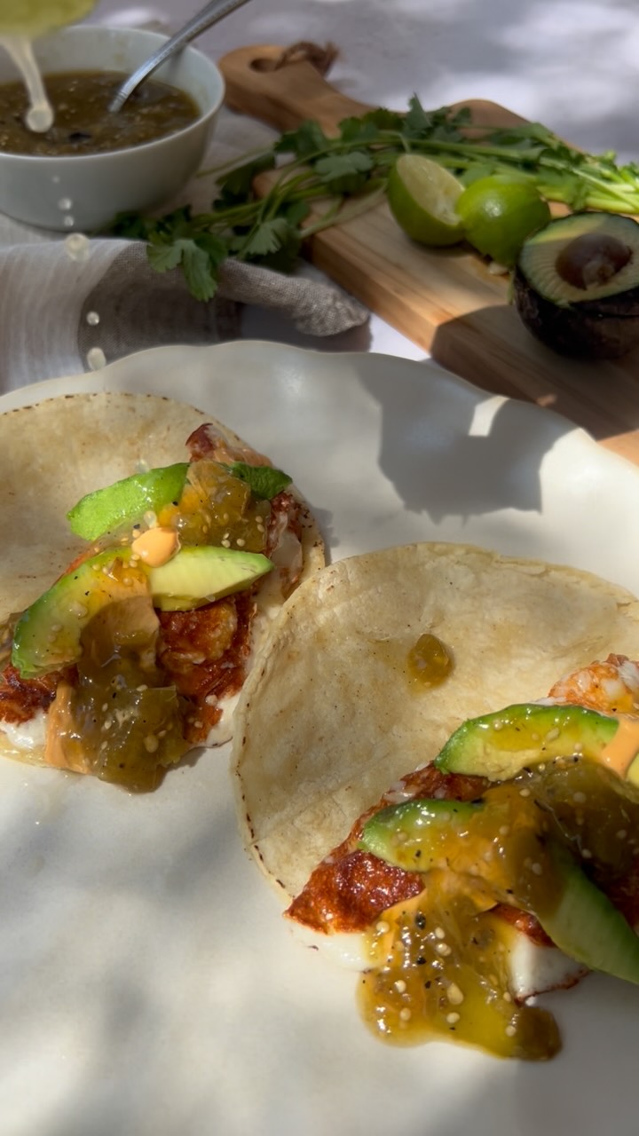 Grilled Shrimp Tacos with Cheese