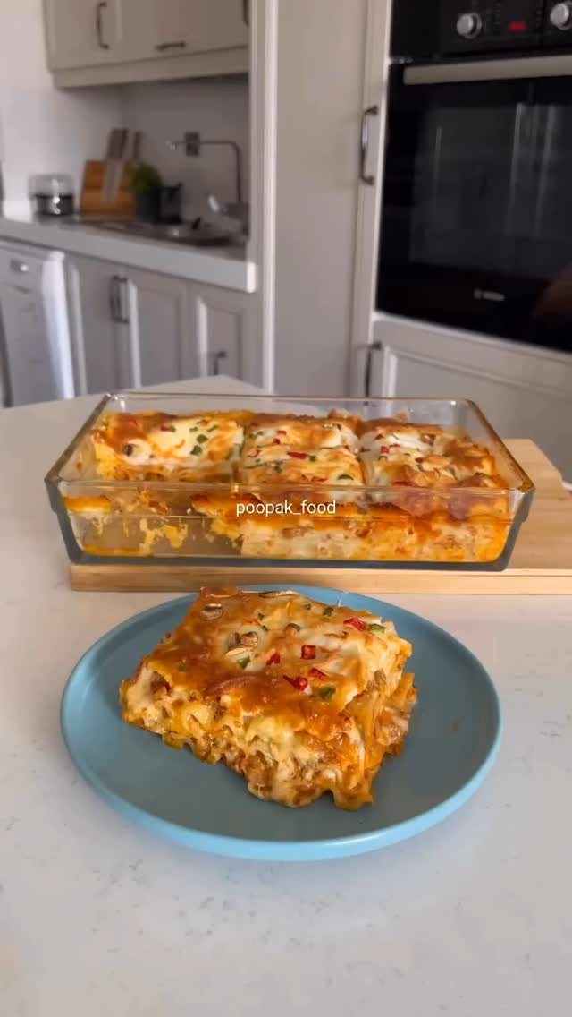 Homemade Meat and Mushroom Lasagna