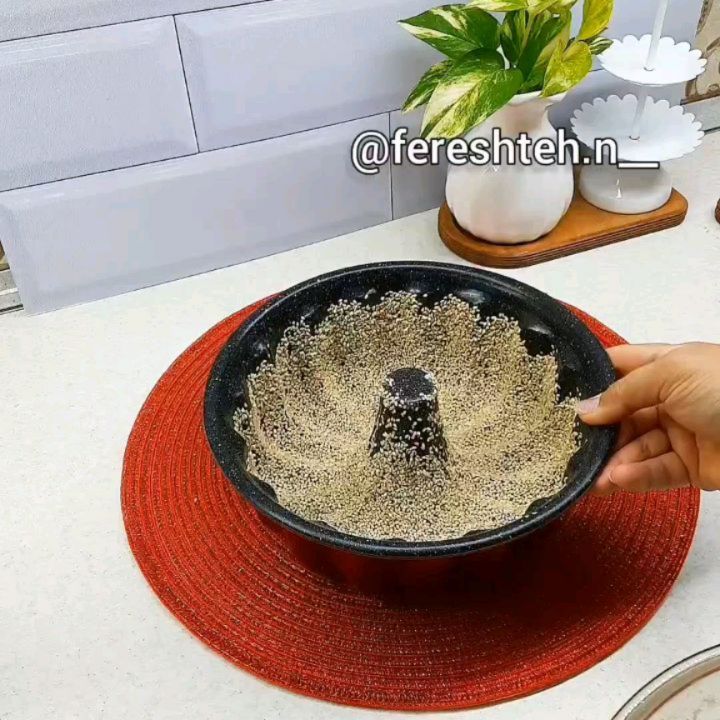 Homemade Sesame Cake with Saffron