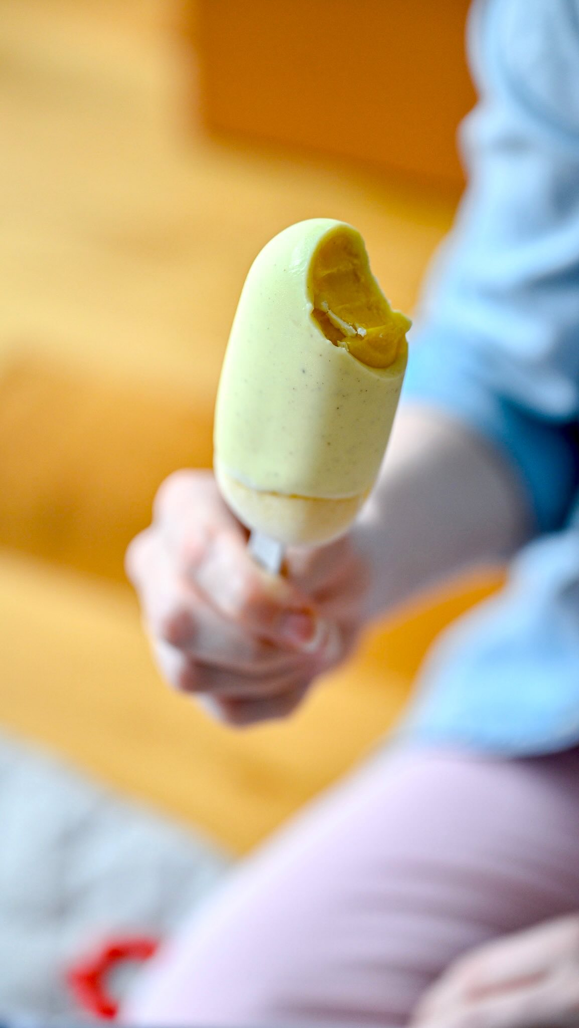 Mango Popsicles in White Chocolate