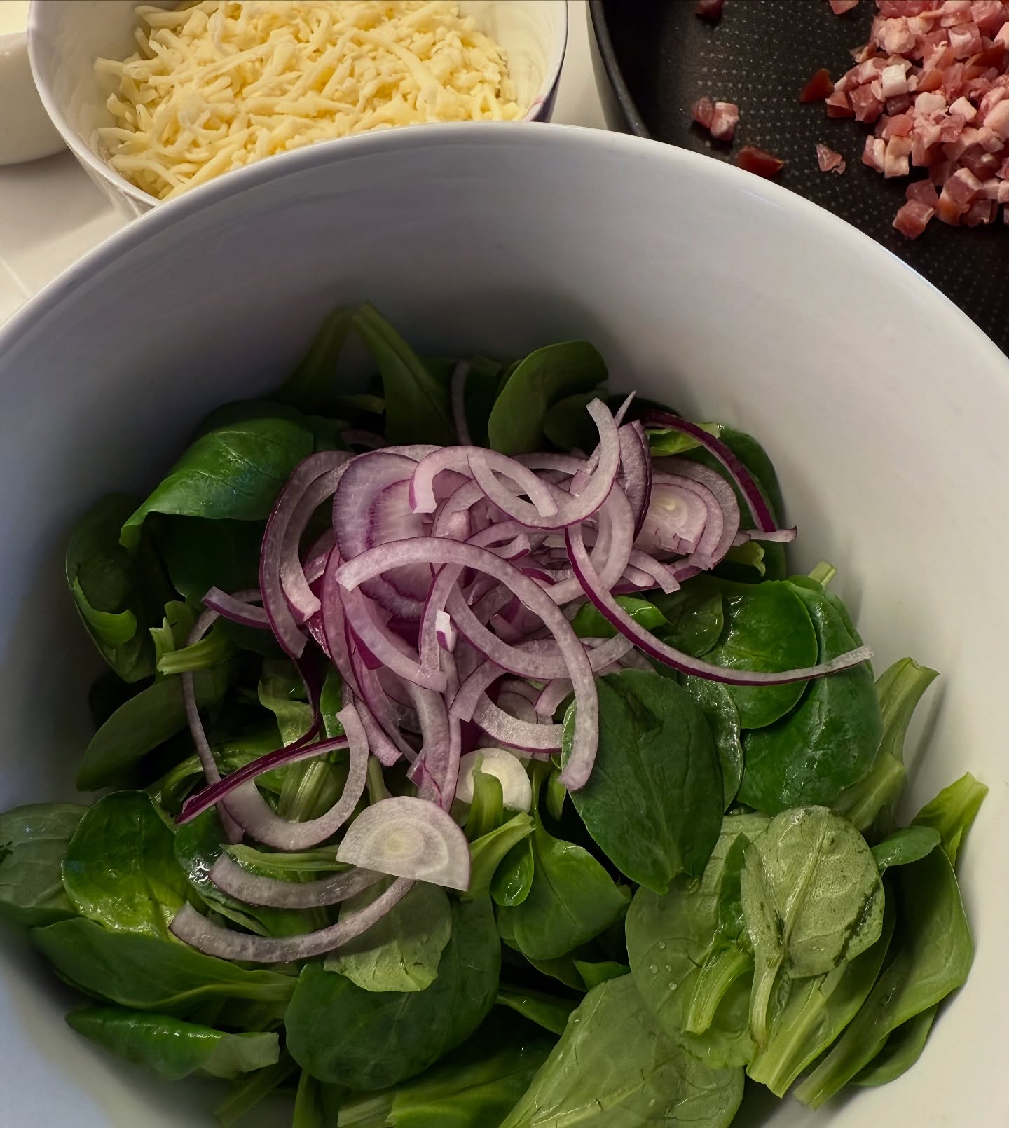 Quick Cheese Spaetzle with Field Salad