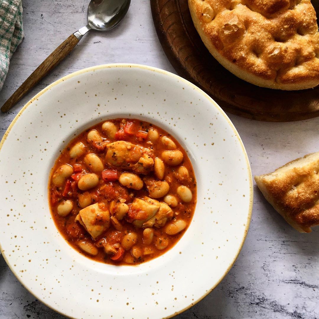 Spicy Nduja Chicken and White Bean Stew