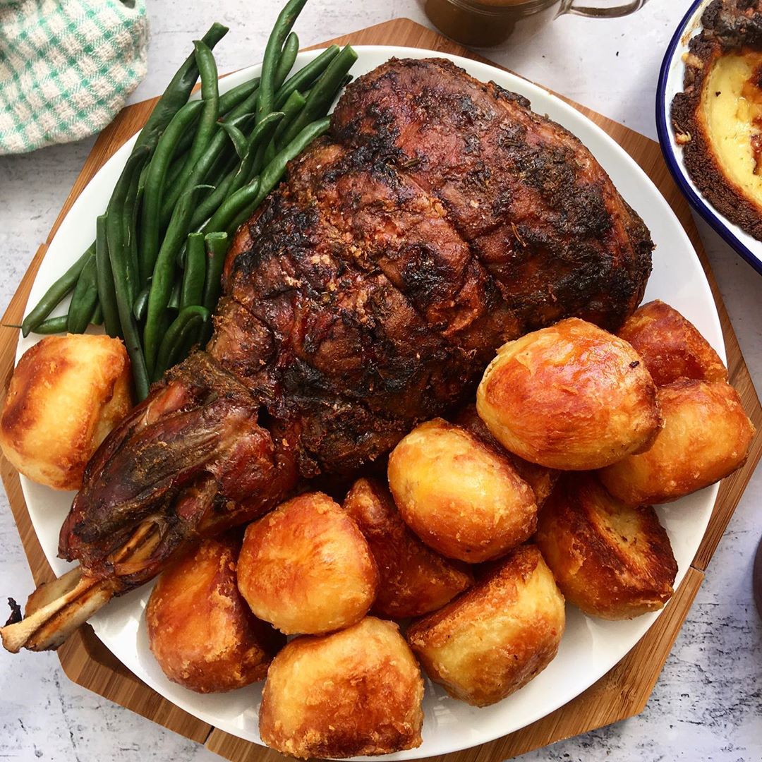Slow Roasted Lamb Shoulder with Garlic and Herb Rub