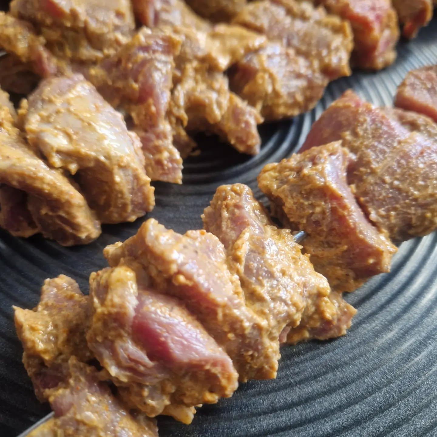 Grilled Meat and Chicken Shish Kebabs