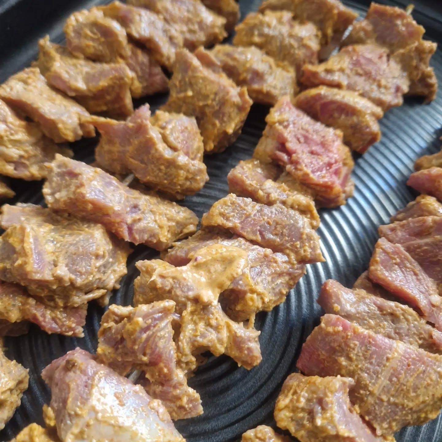Grilled Meat and Chicken Shish Kebabs