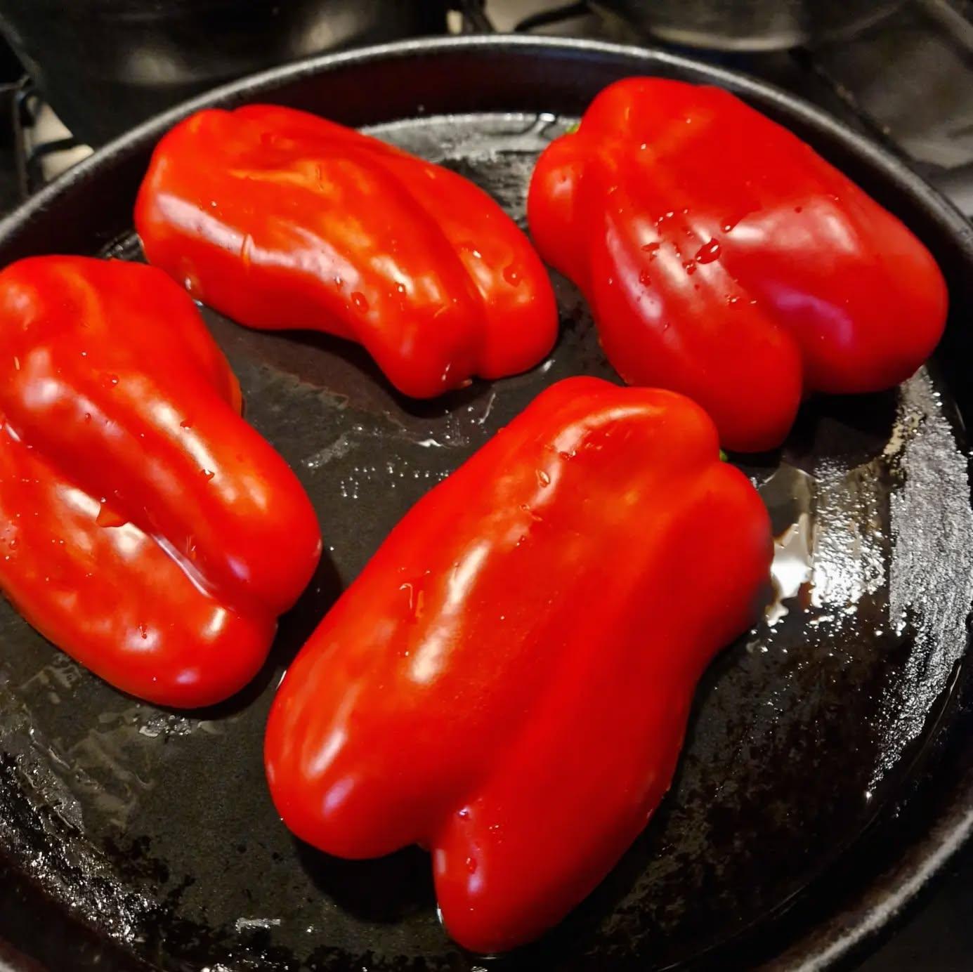 Baked Stuffed Peppers with Vegetables and Couscous