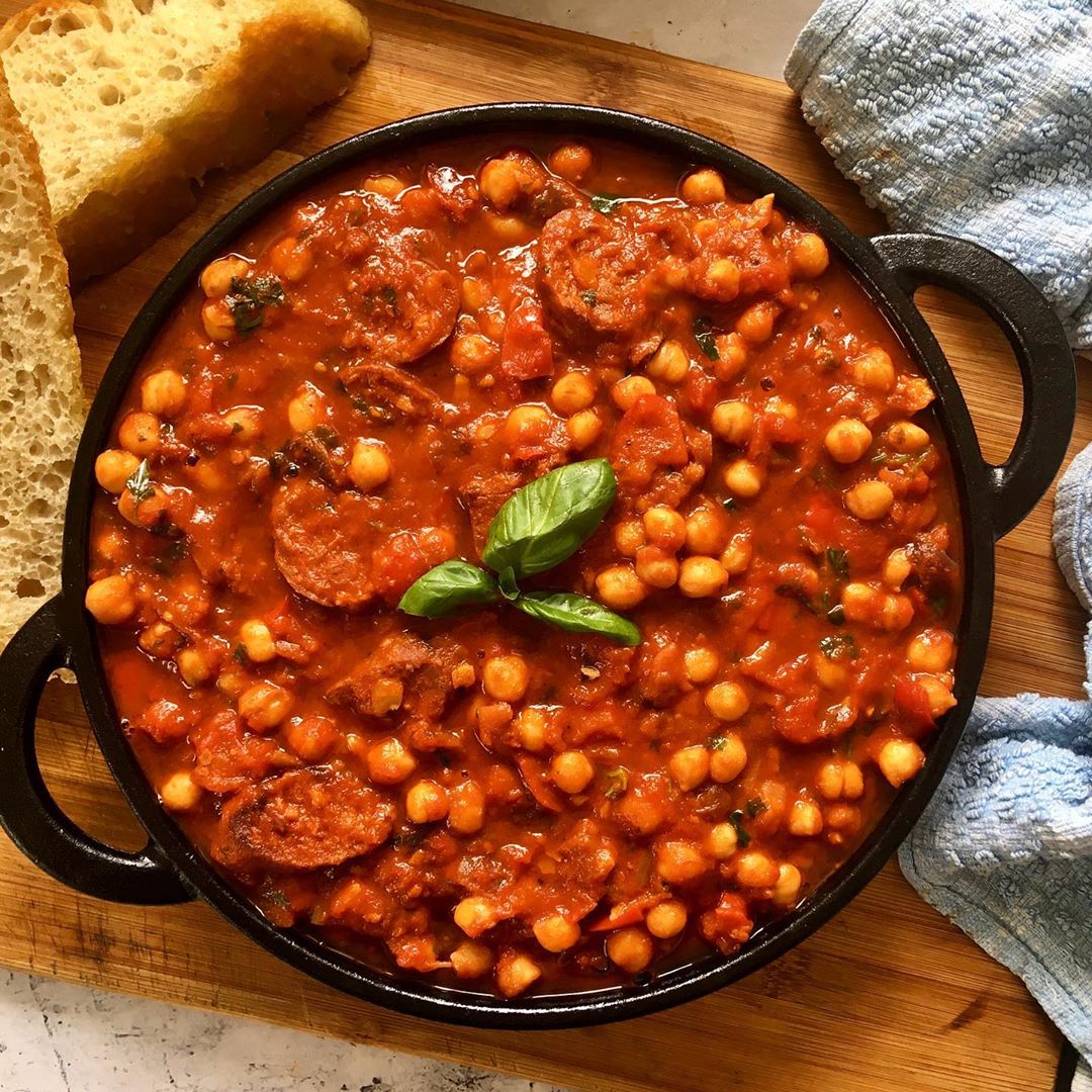 Chickpea and Chorizo Stew with Nduja