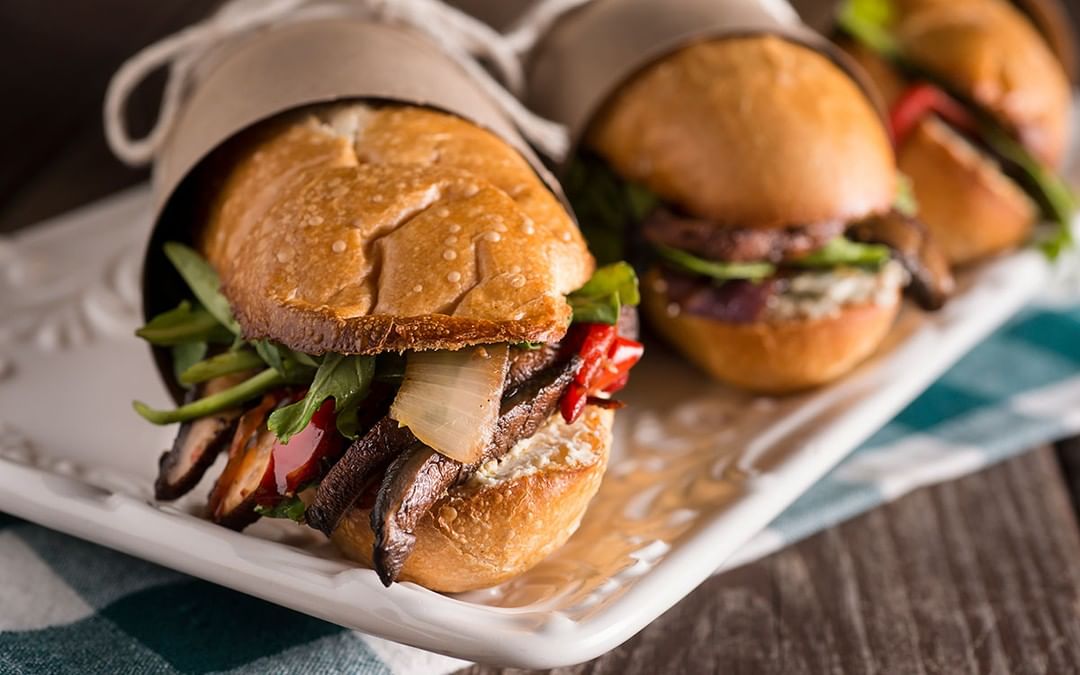Savory Mushroom Cheesesteak Sandwiches