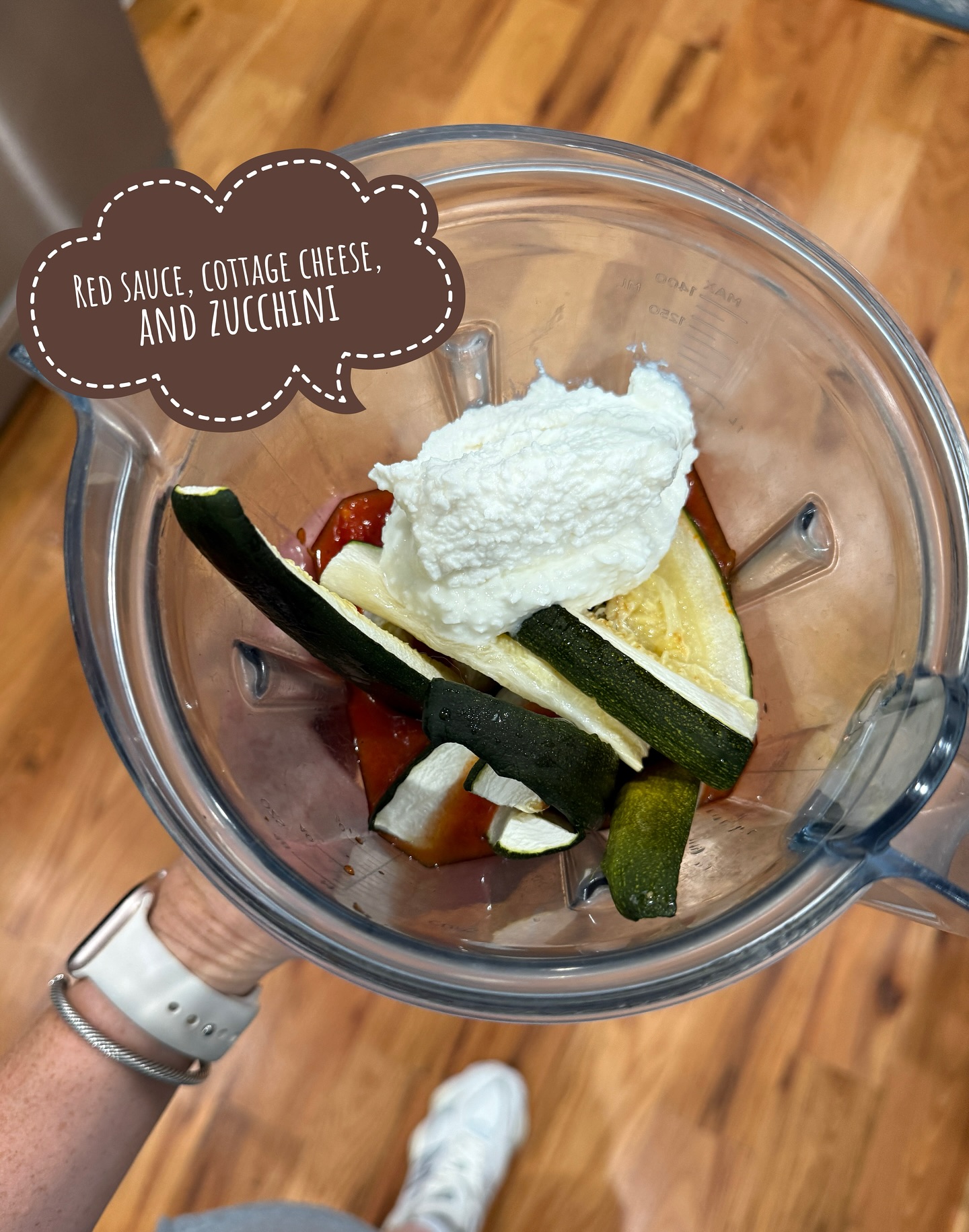 Creamy Pasta Sauce with Cottage Cheese and Zucchini