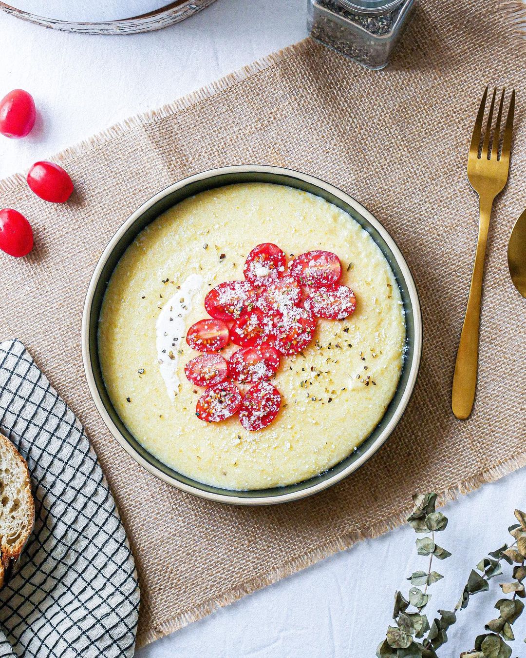Creamy Polenta Prepared in Pressure Cooker
