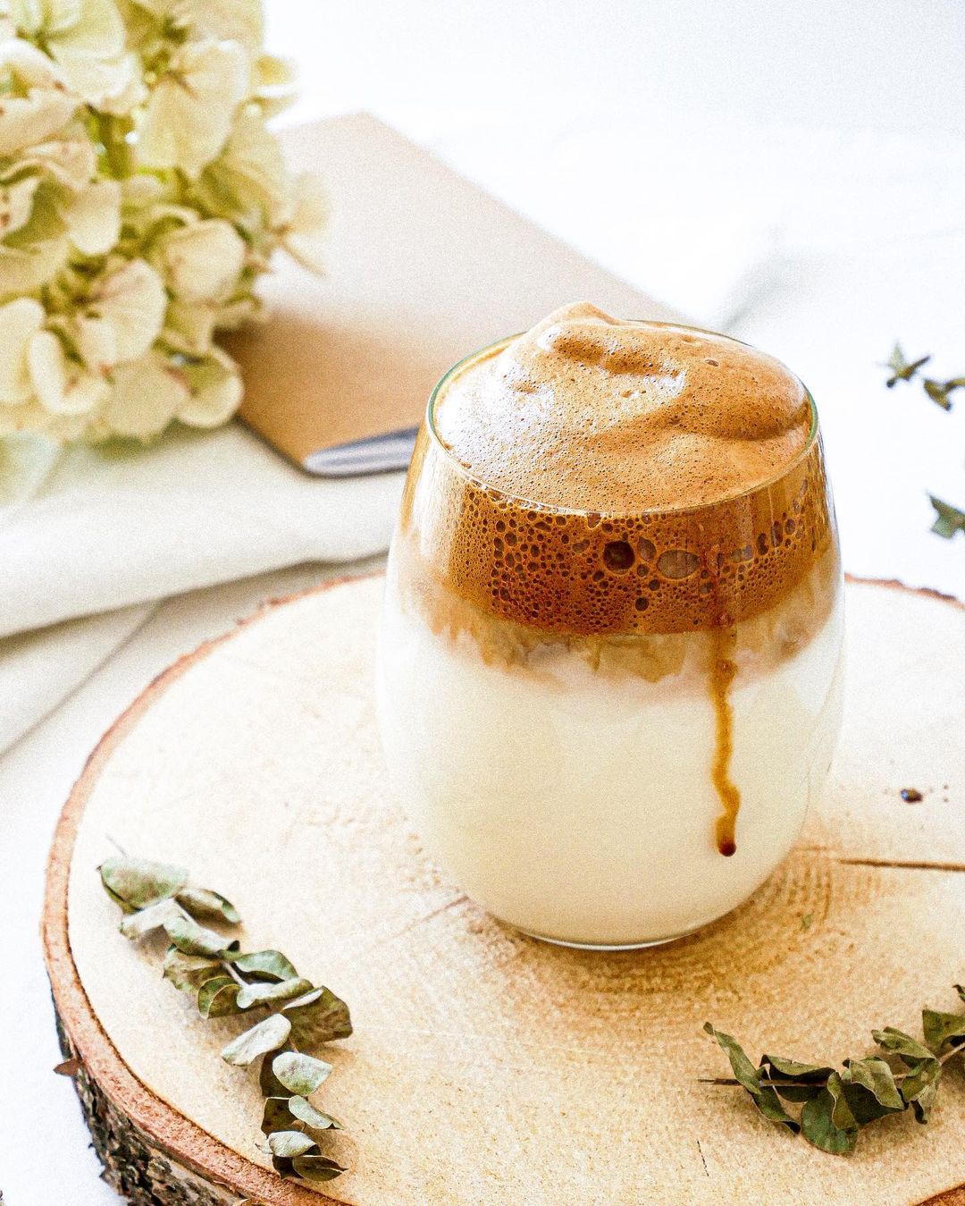 Simple Whipped Dalgona Coffee Drink