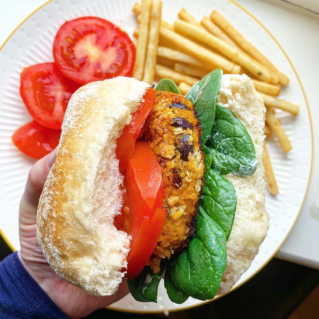 Sweet Potato Black Bean Vegan Burgers