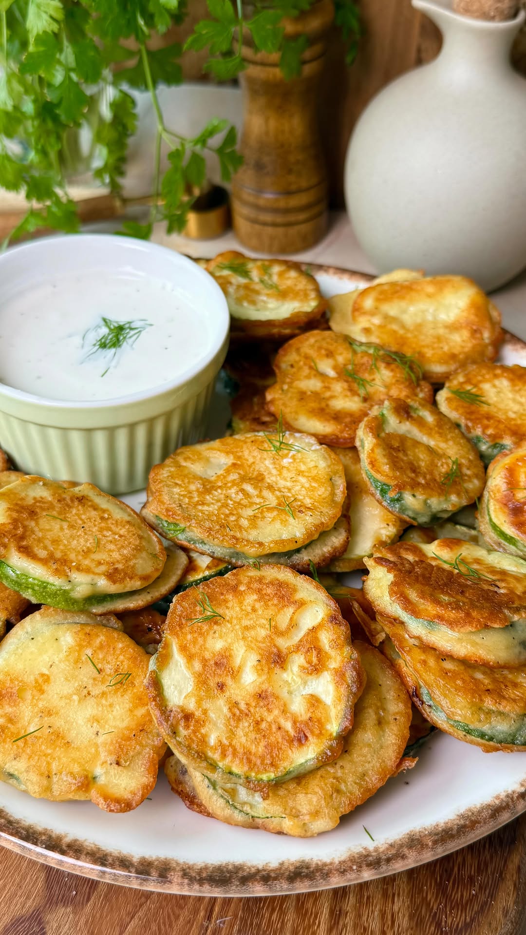 Crispy Parmesan Zucchini Slices