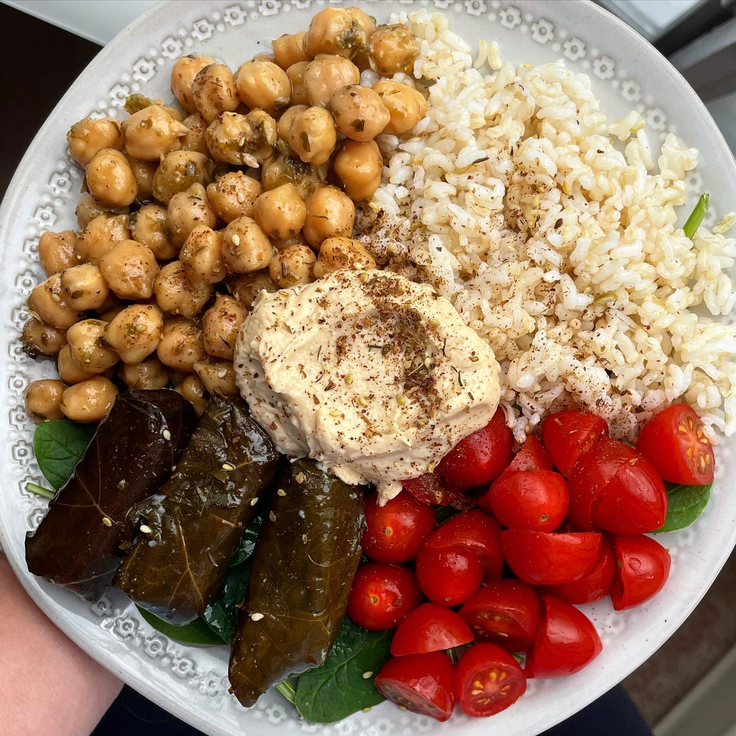 Vegan Mediterranean Rice Bowl with Chickpeas