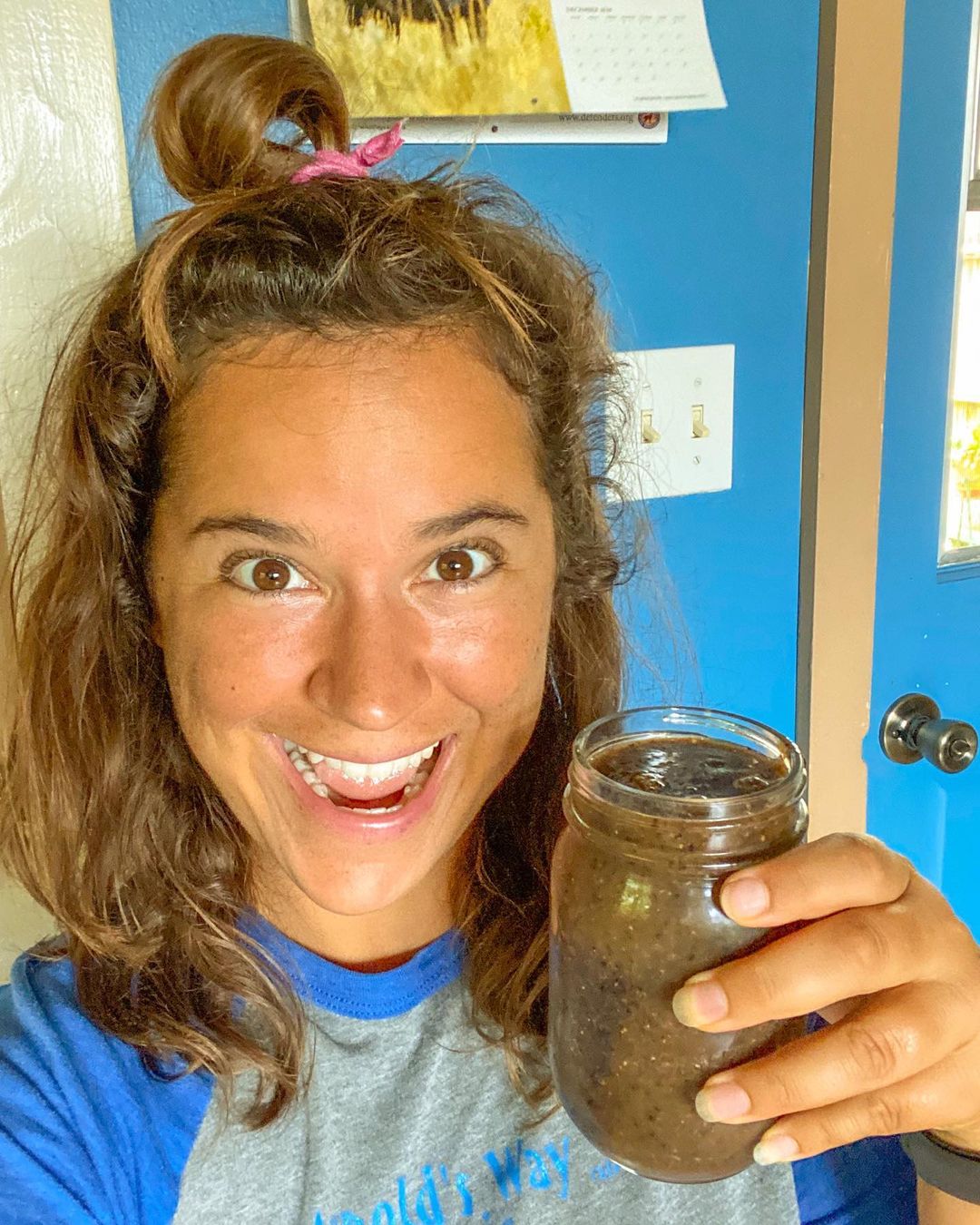 Papaya Blueberry Green Smoothie