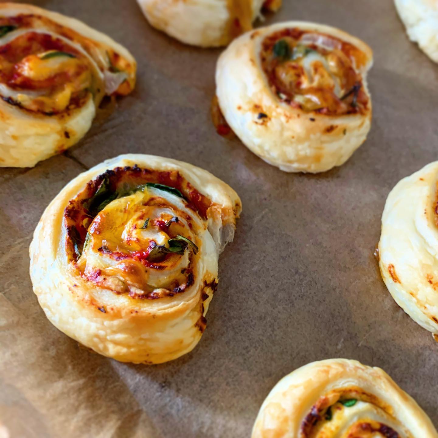 Vegan Cheesy Pastry Wheels