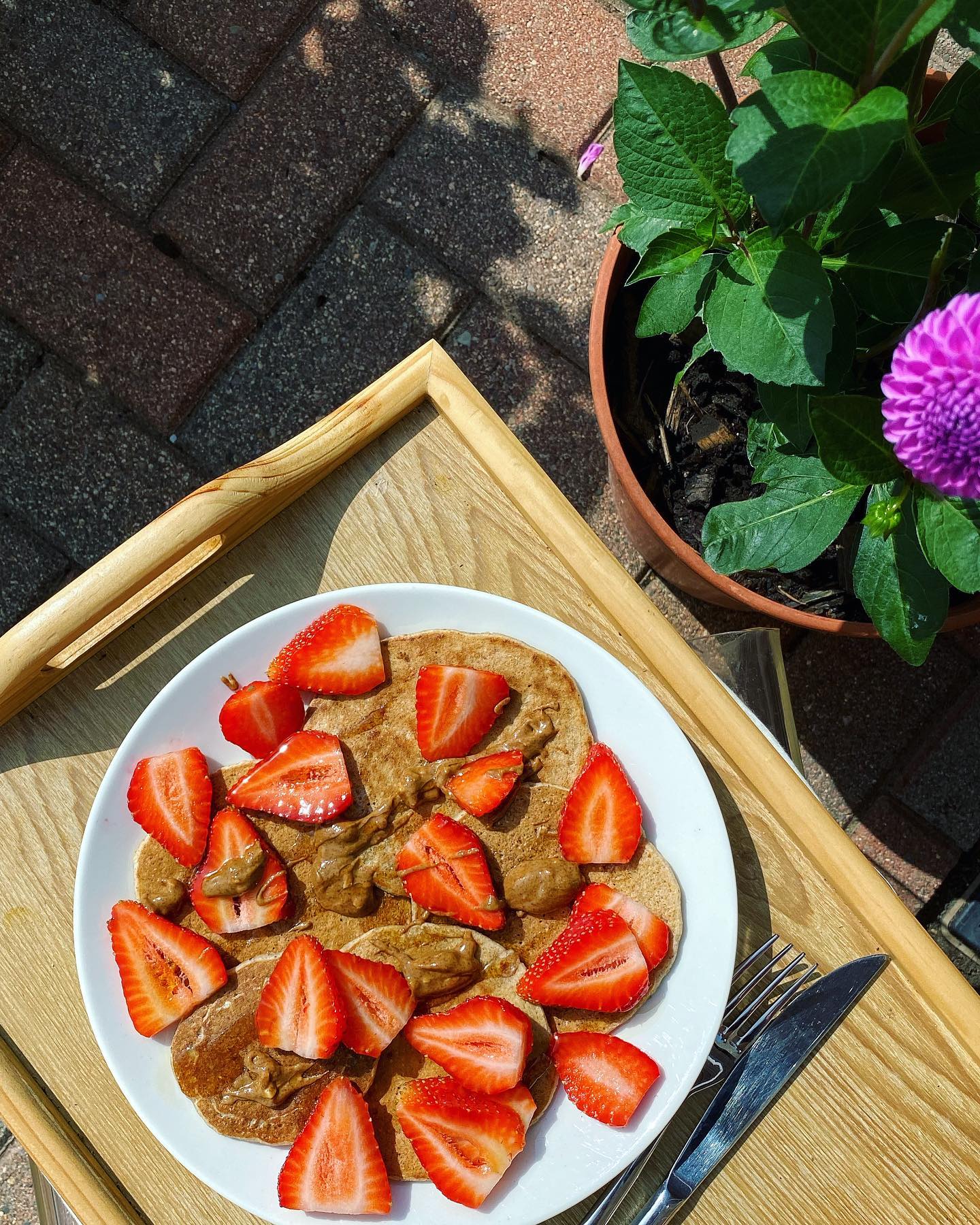 Vegan Banana Oat Flour Pancakes
