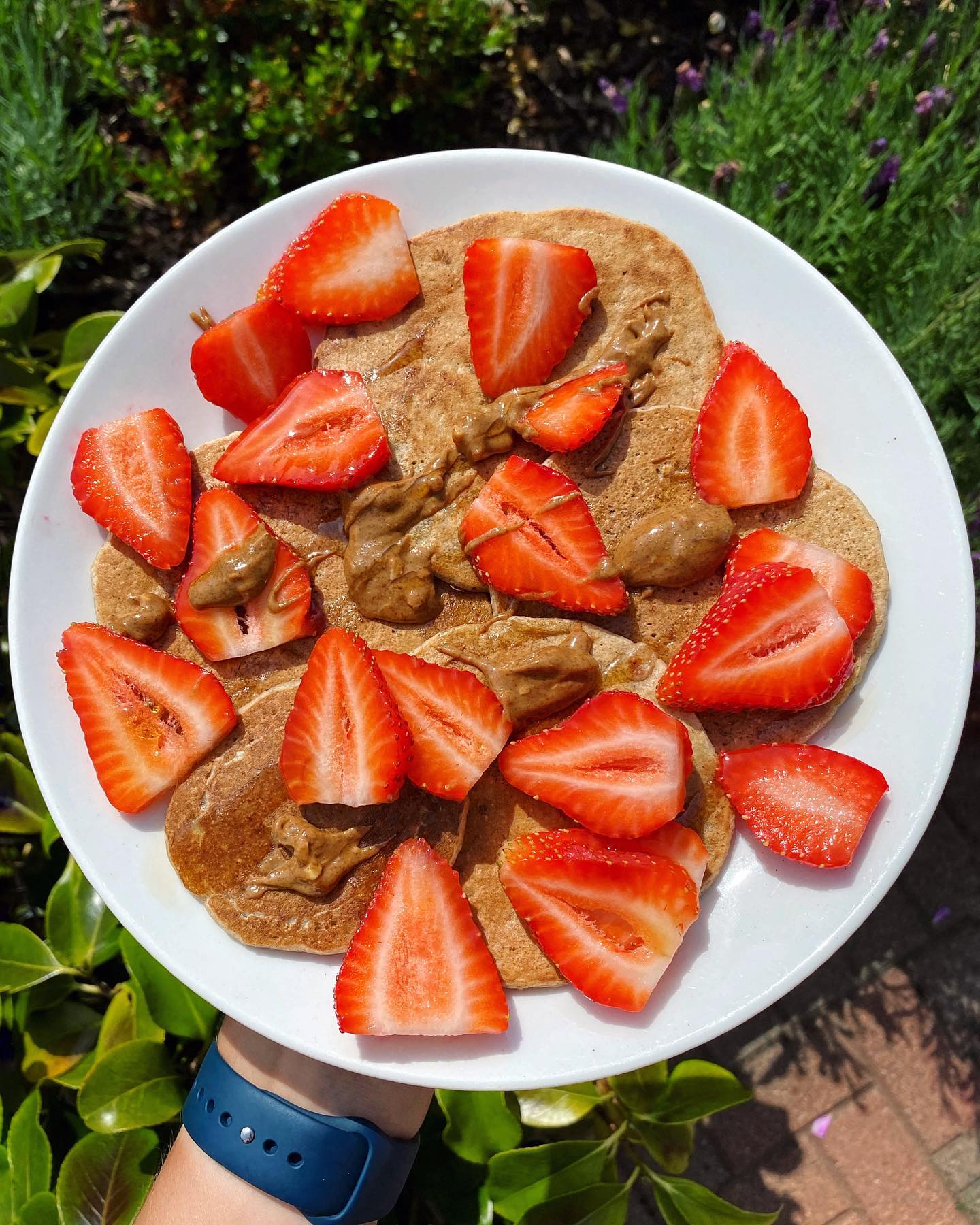 Vegan Banana Oat Flour Pancakes