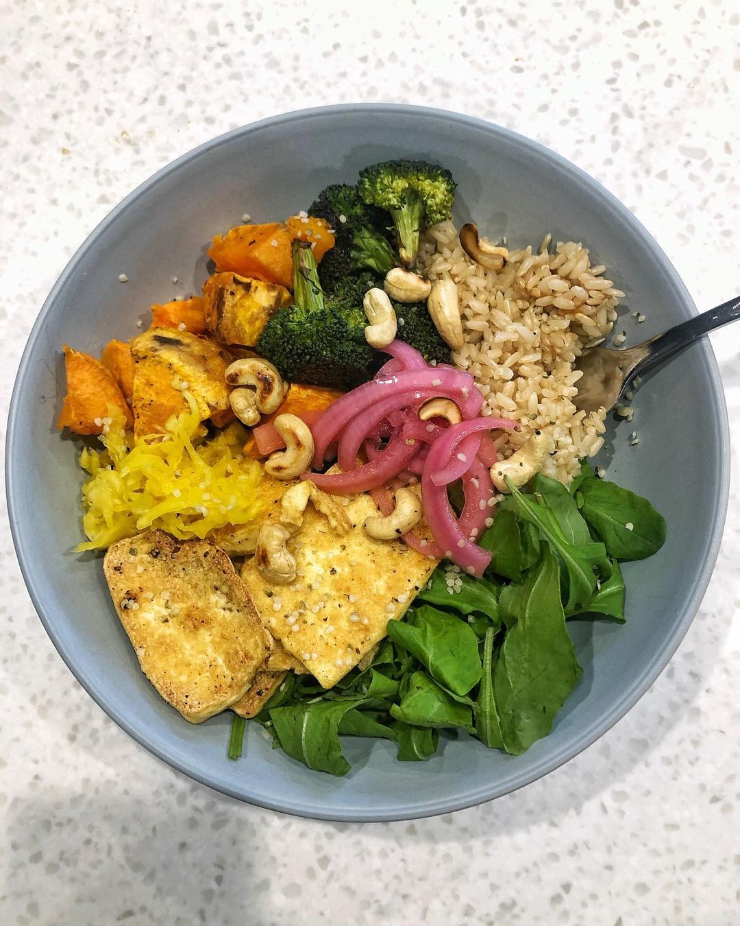 Buddha Bowl with Brown Rice and Tofu