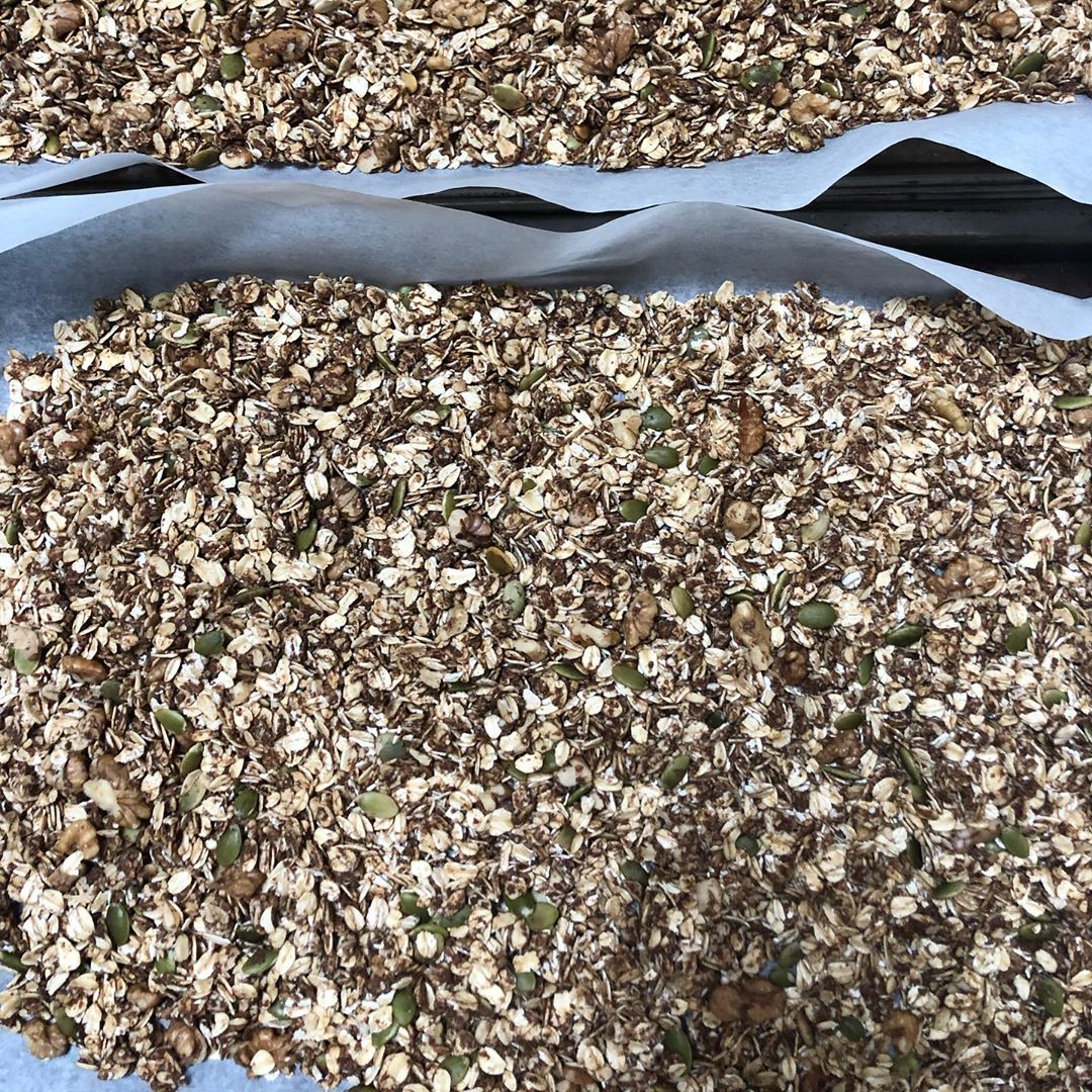 Oil-Free Tahini Granola with Seeds and Nuts