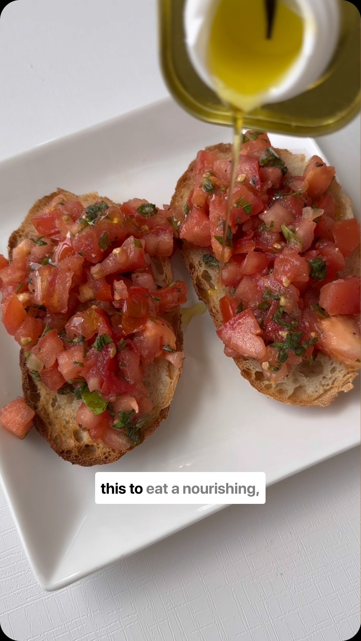 Easy Bruschetta on Sourdough Toast