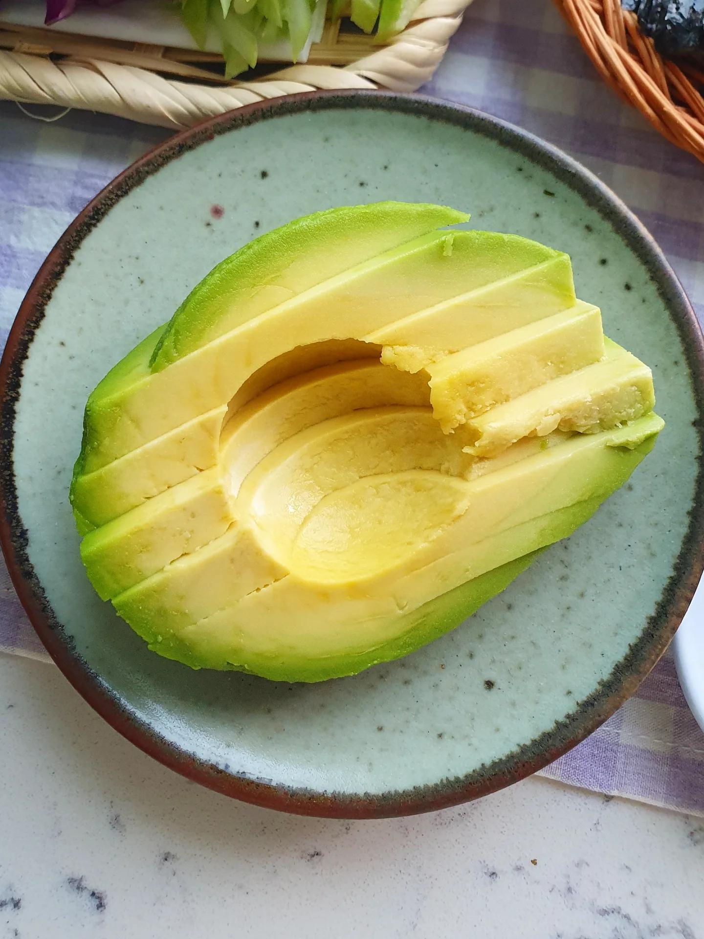 Homemade Korean Kimbap with Avocado