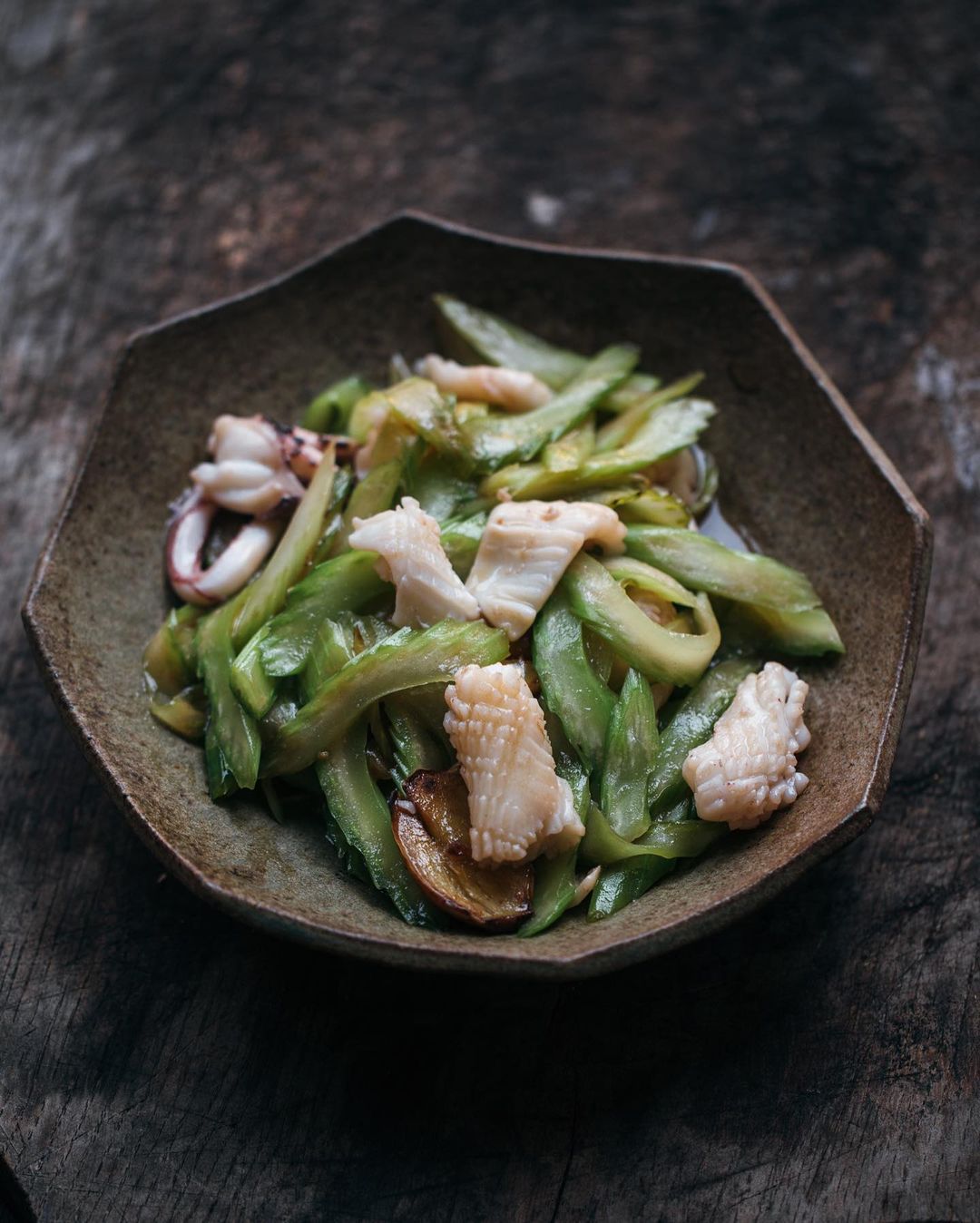 Squid Celery and Ginger Stir-Fry