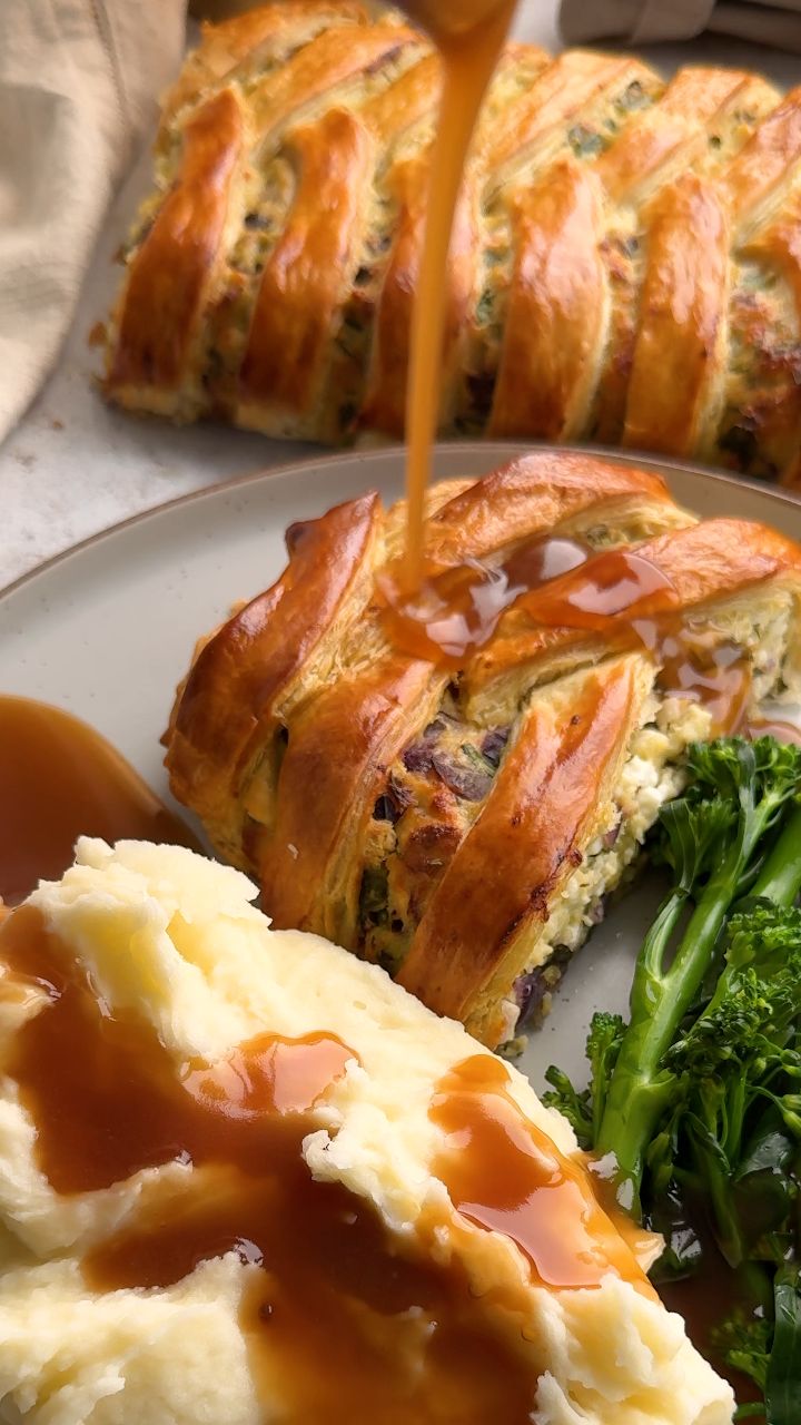 Feta and Red Onion Plait