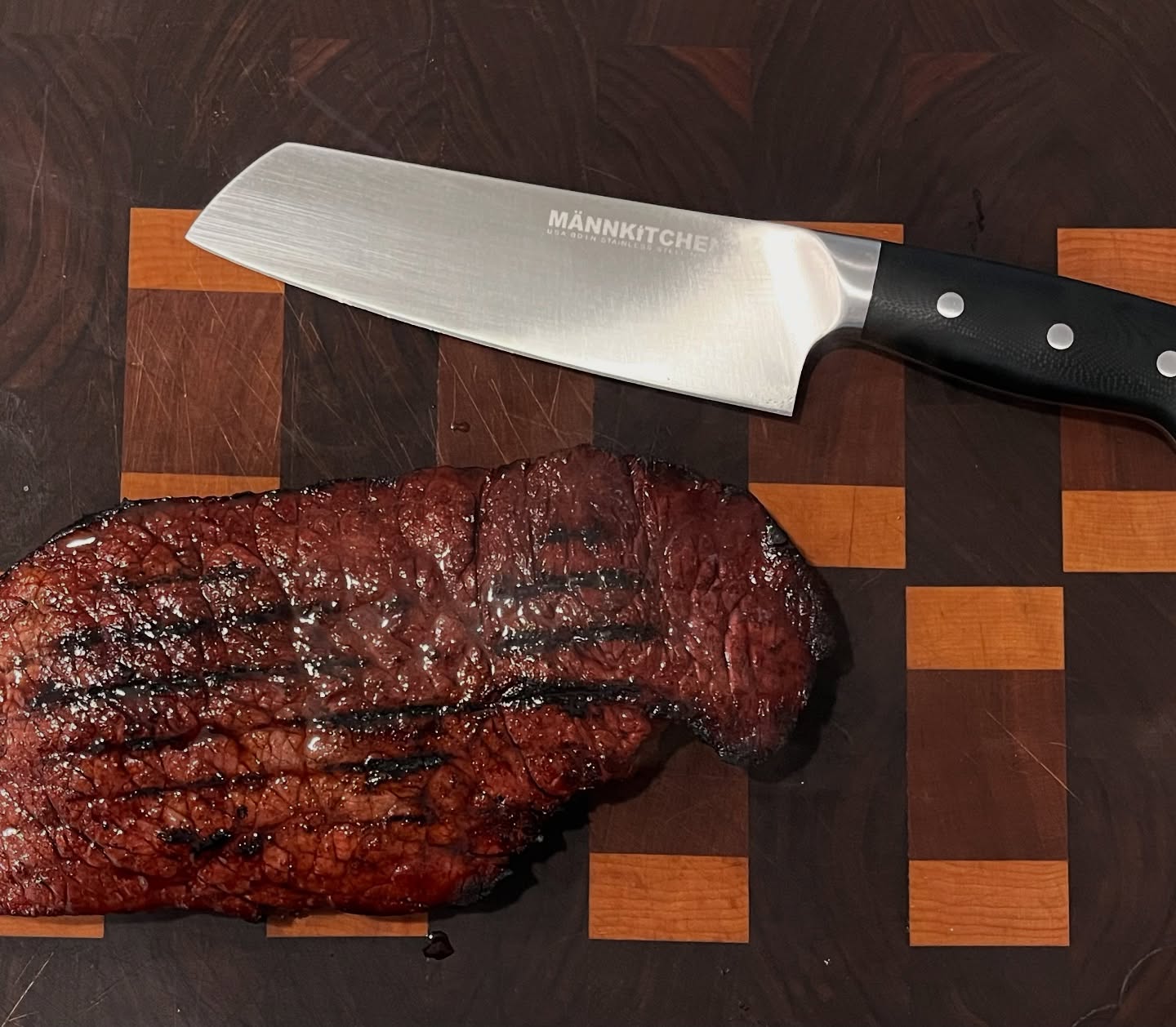 Grilled London Broil with Honey Garlic Marinade