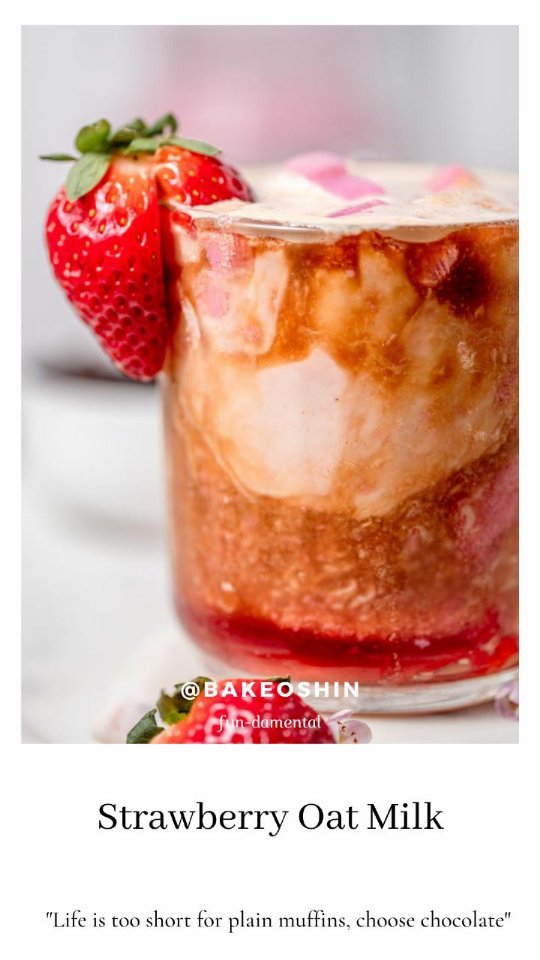 Strawberry Oat Milk Latte