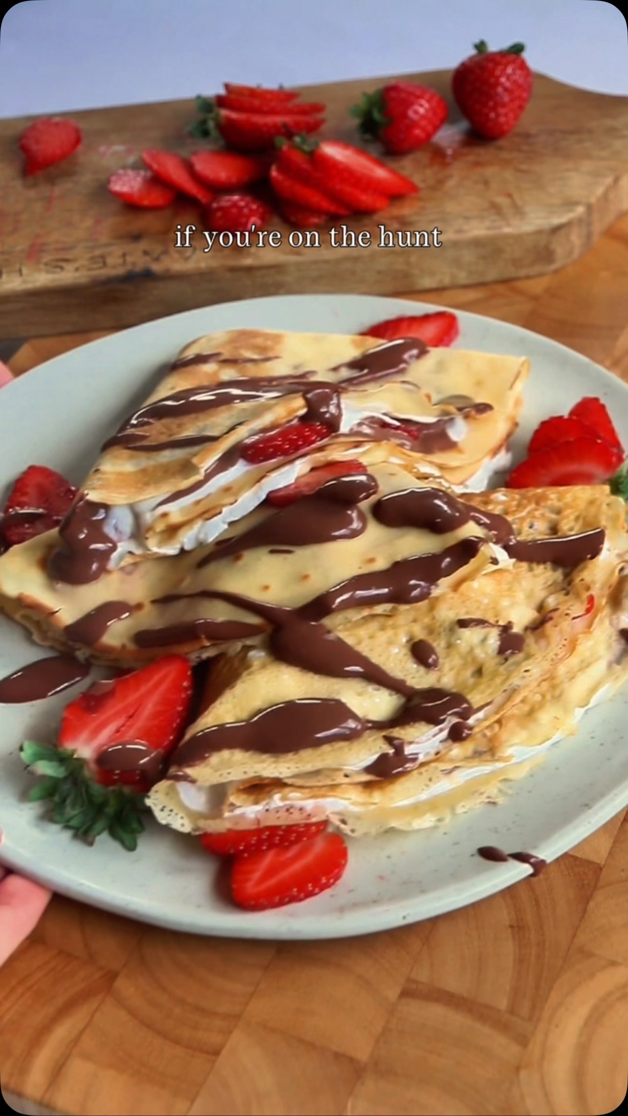 Healthy Crepes with Chocolate Spread