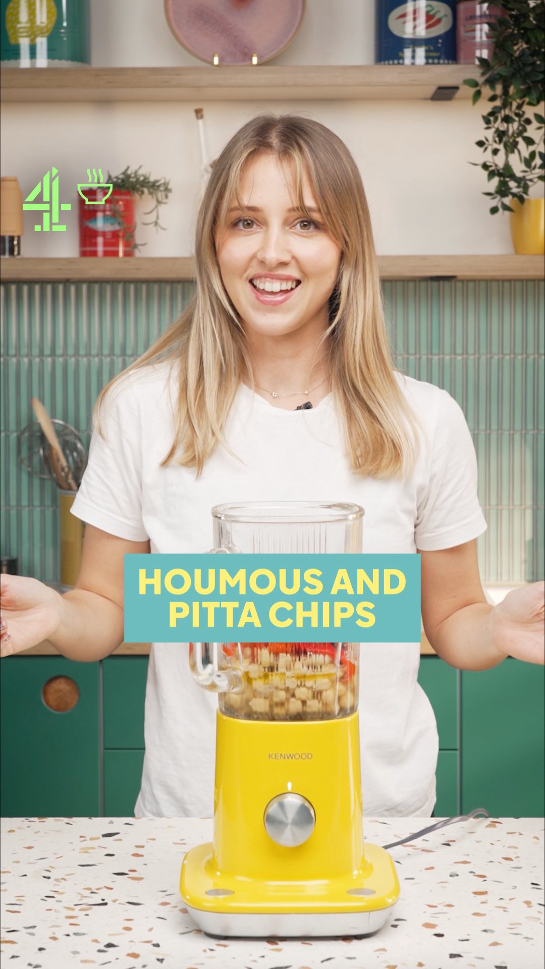 Silky Hummus with Ice Cubes and Zaatar Pitta Chips