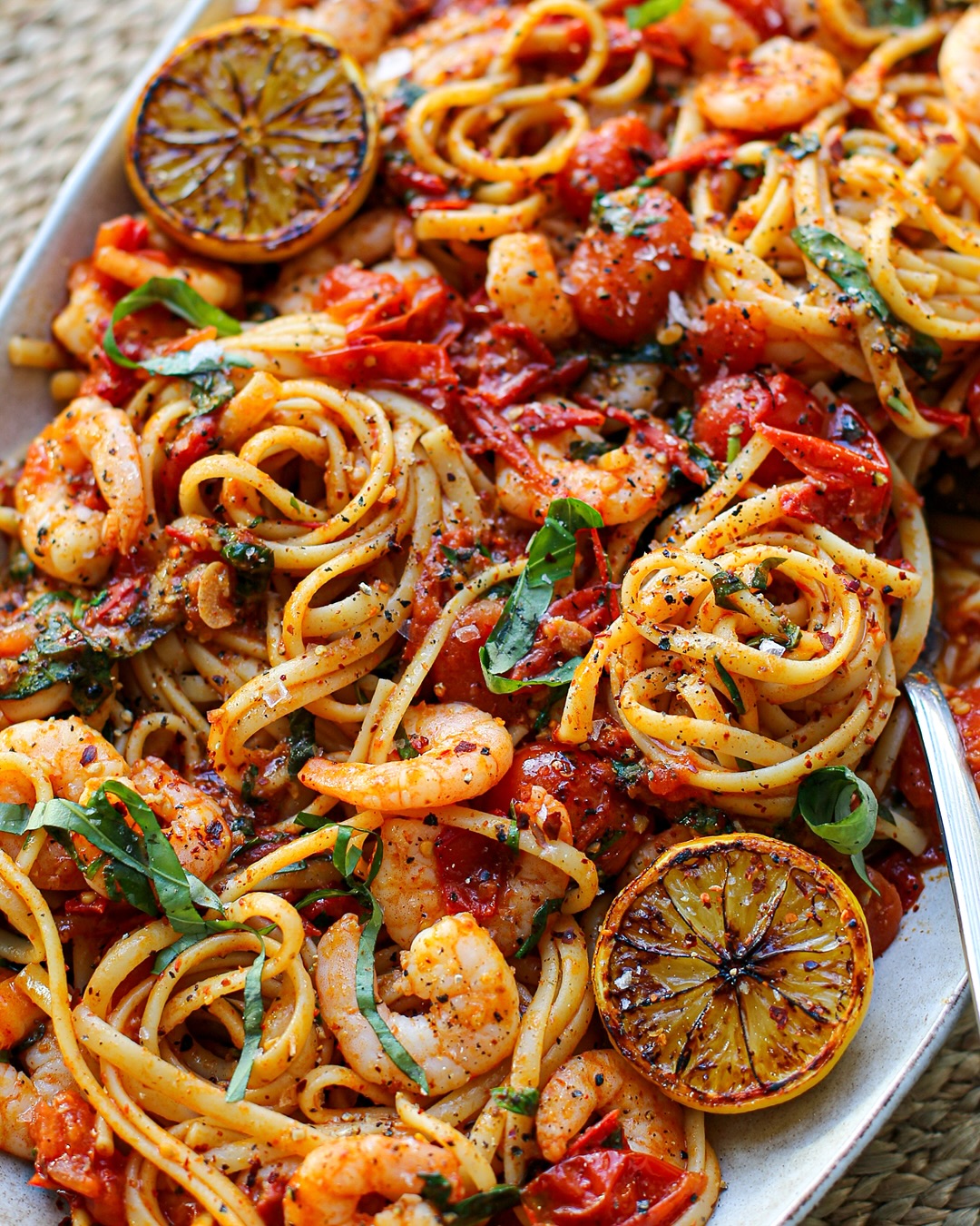 Garlic and Chili Prawn Pasta