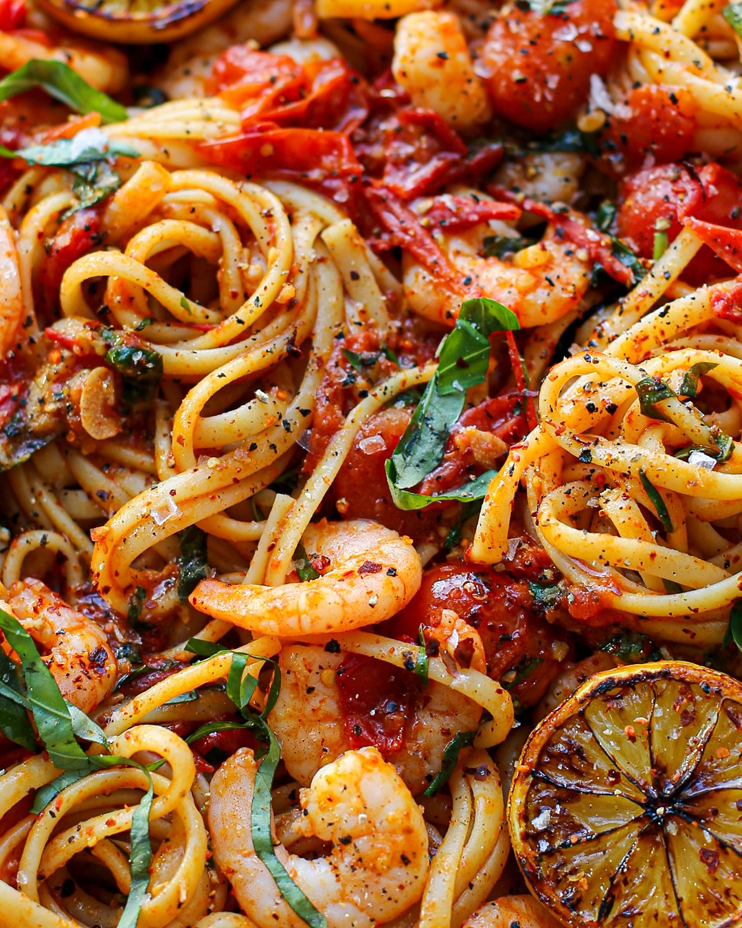 Garlic and Chili Prawn Pasta